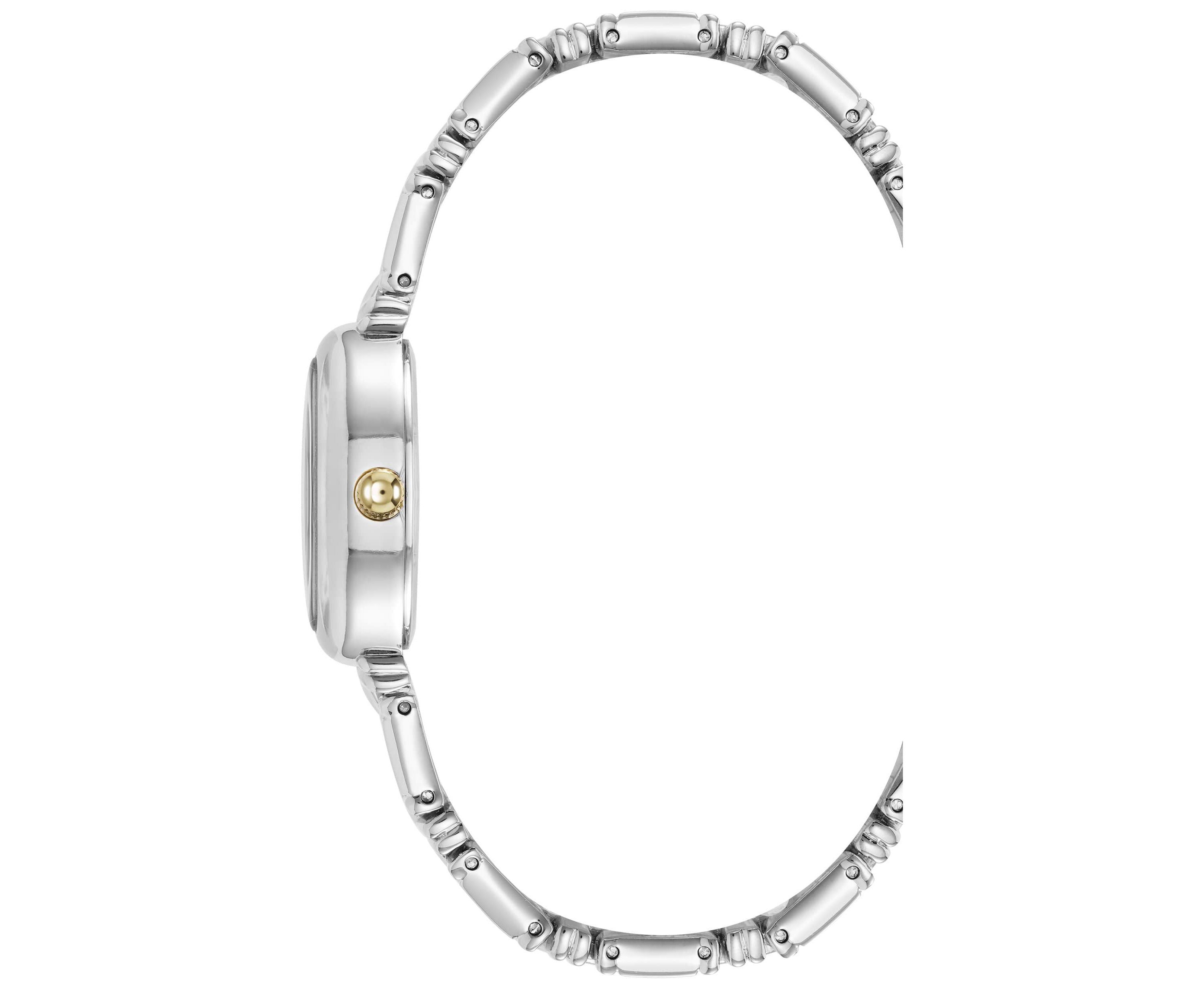 Anne Klein Womens Enduring Oval Two-Tone Metal Alloy Bracelet Watch, 20mm