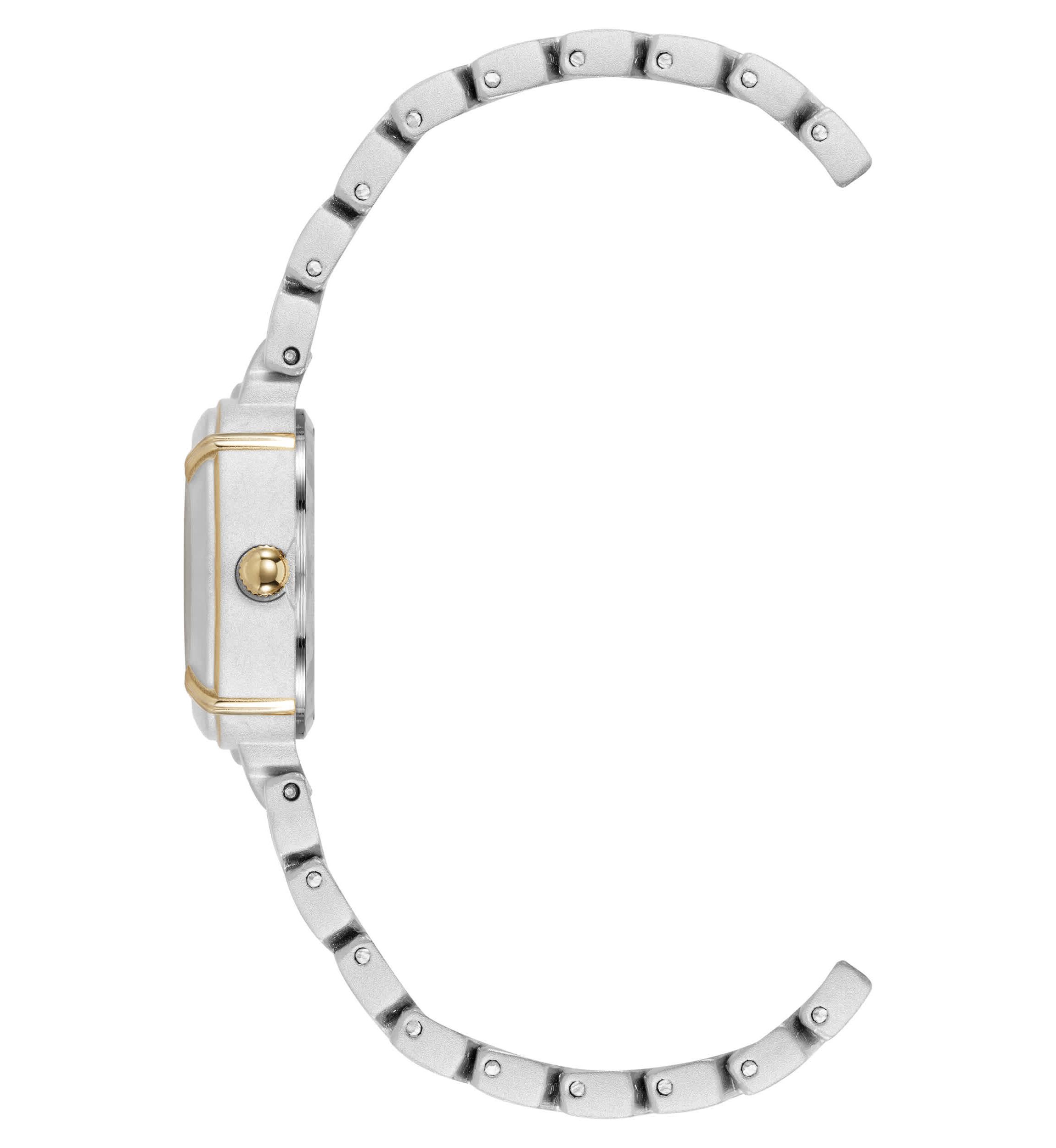 Anne Klein Womens Modern Easy To Read Dial Two-Tone Metal Alloy Bracelet Watch Set, 22mm