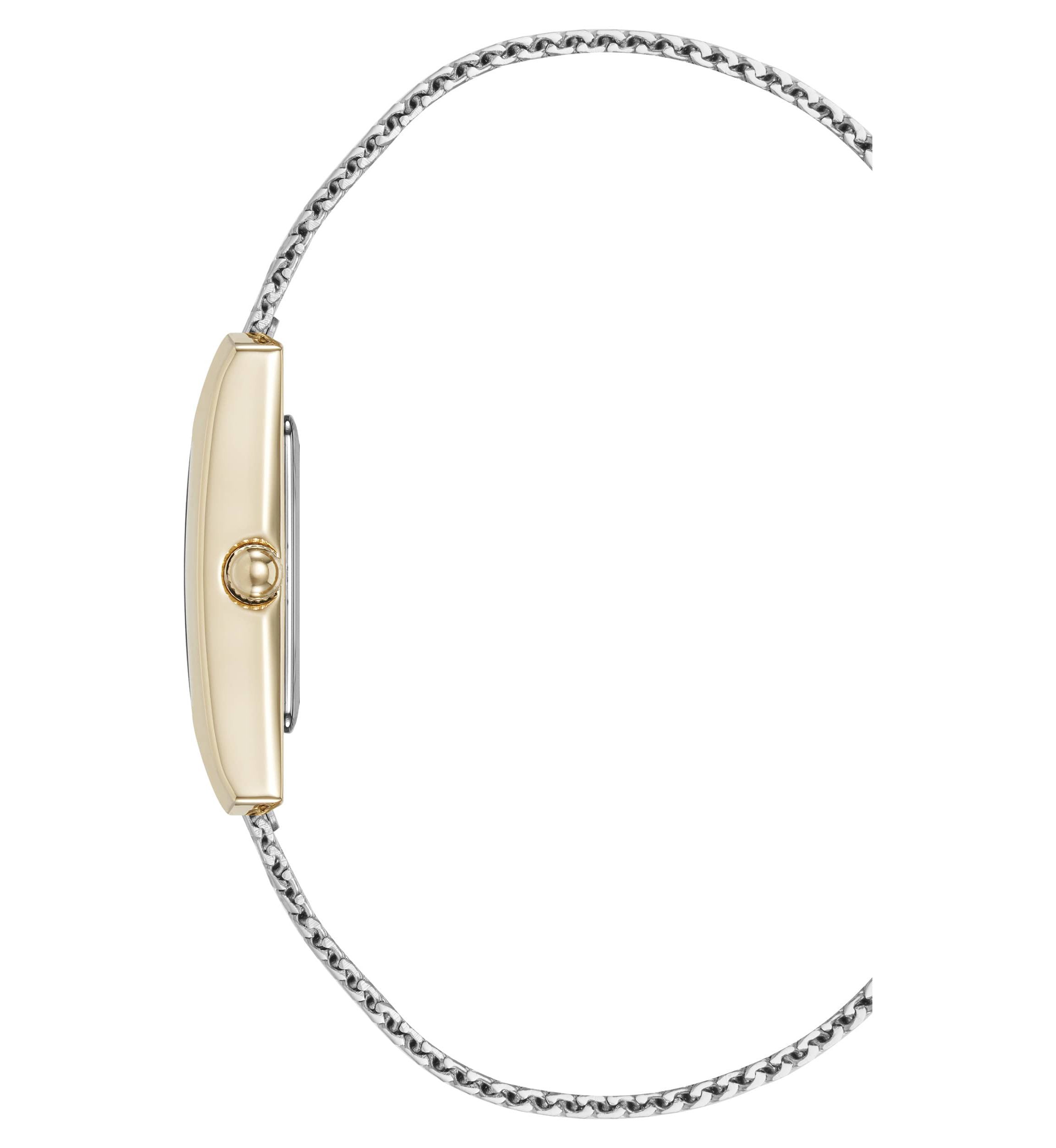 Anne Klein Womens Quartz Petite Diamond Dial Two-Tone Stainless Steel Mesh Watch, 20mm