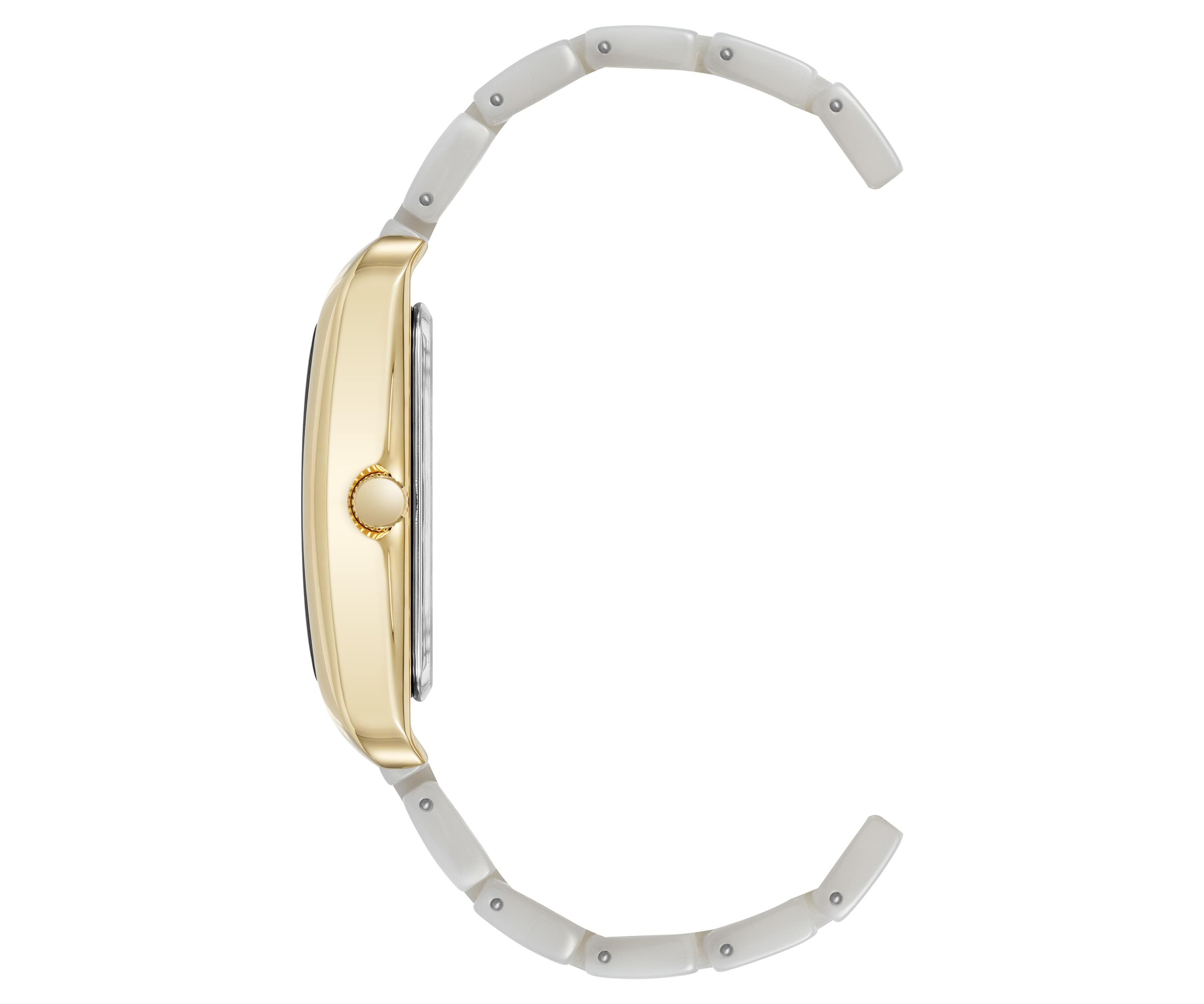 Anne Klein Womens Quartz Delicate Rectangular Ivory Acetate Bracelet Watch, 26mm
