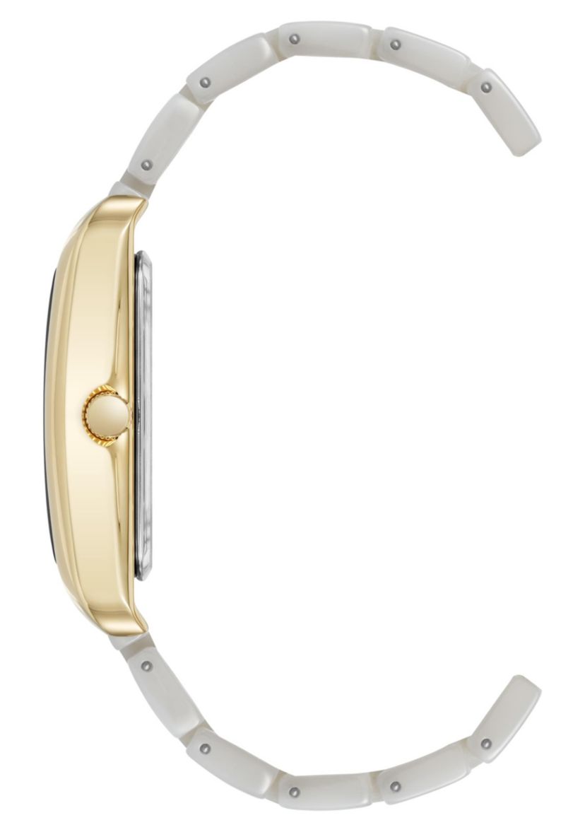 Anne Klein Womens Quartz Delicate Rectangular Ivory Acetate Bracelet Watch, 26mm