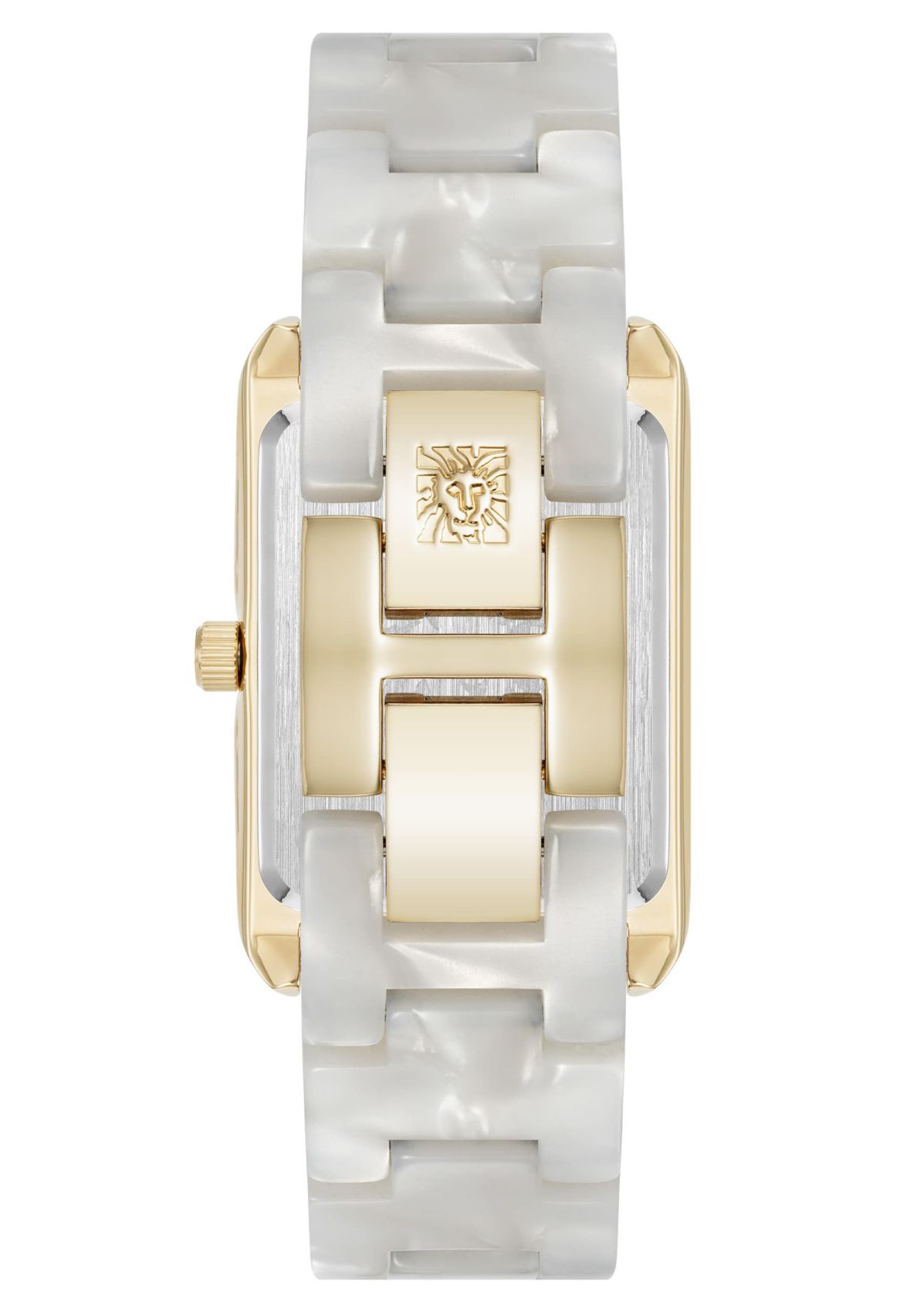 Anne Klein Womens Quartz Delicate Rectangular Ivory Acetate Bracelet Watch, 26mm