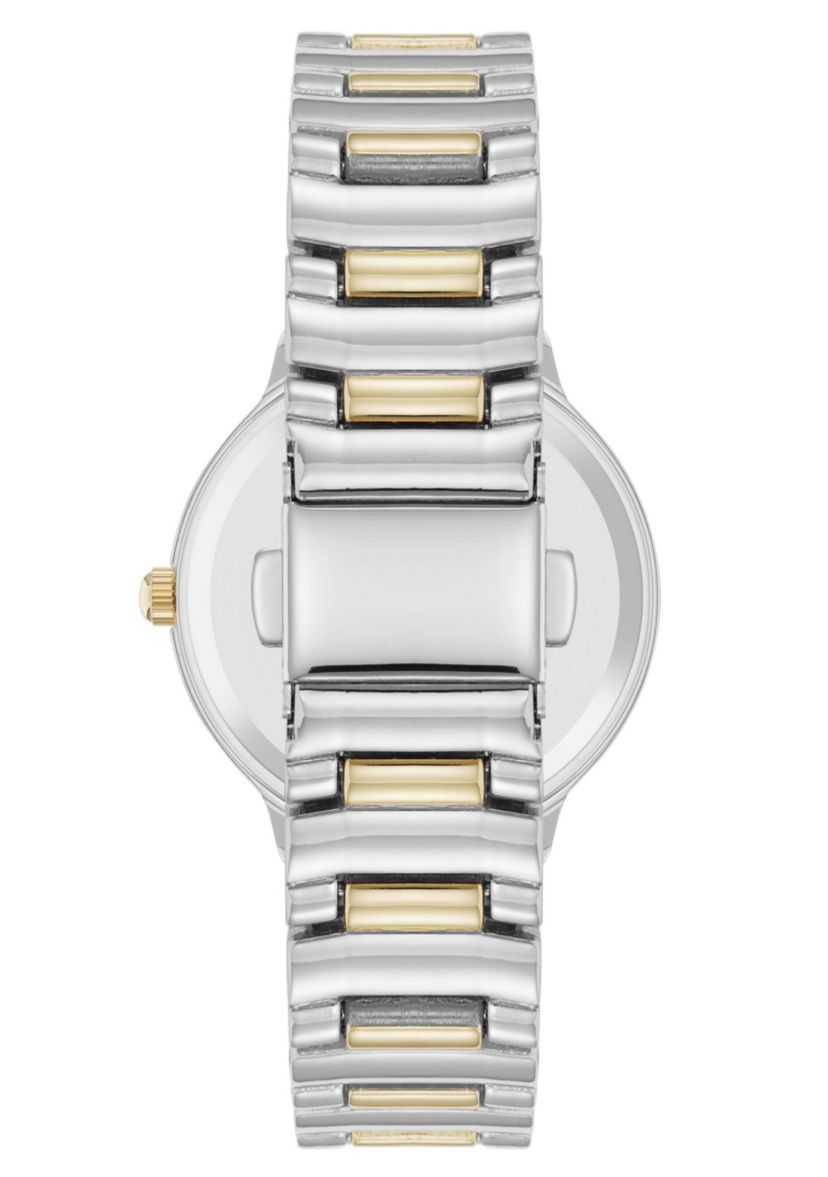 Anne Klein Womens Quartz Essential Round Two-Tone Metal Alloy Watch, 32mm