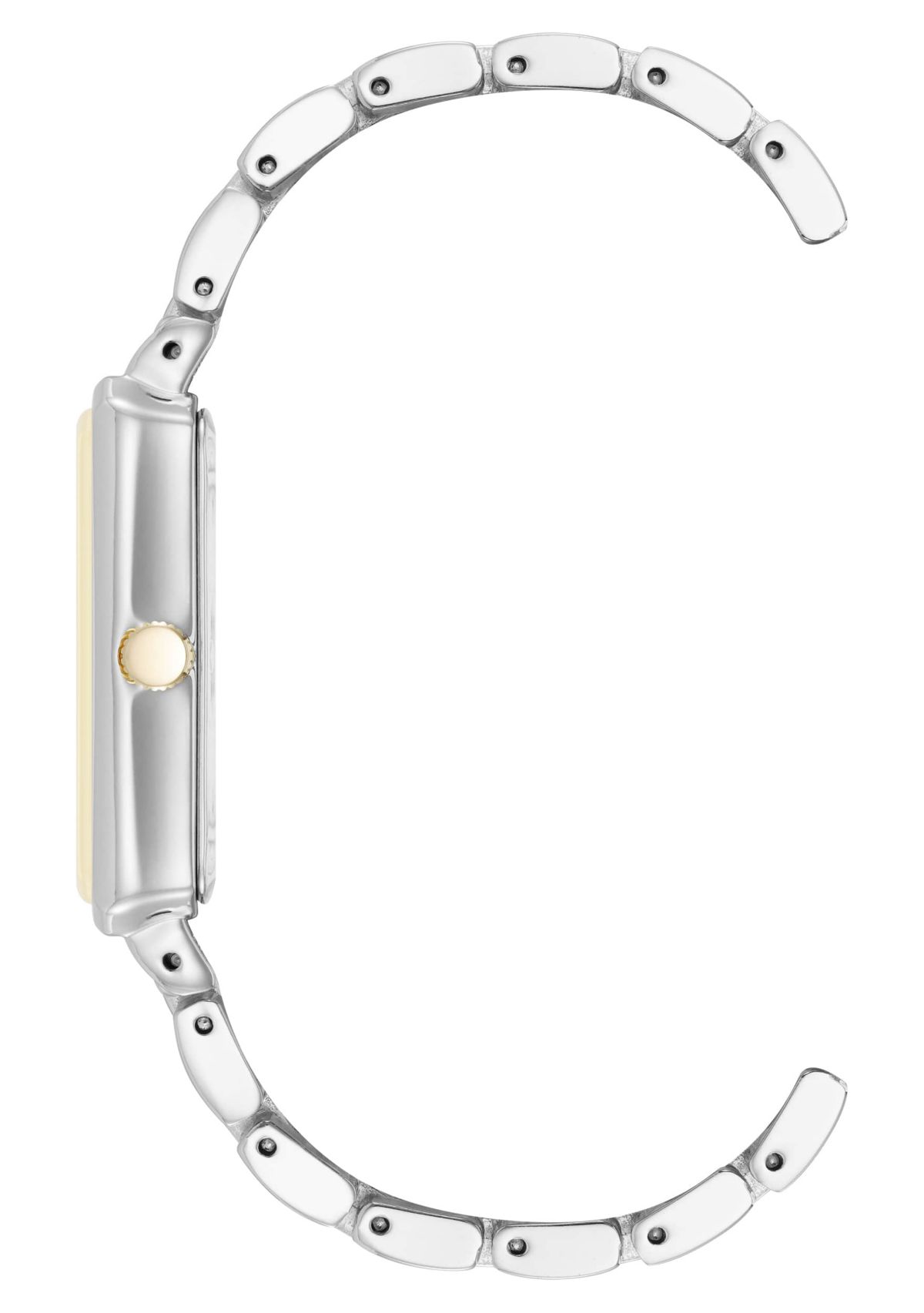Anne Klein Womens Quartz Rectangular Estate Two-Tone Metal Alloy Watch, 25mm
