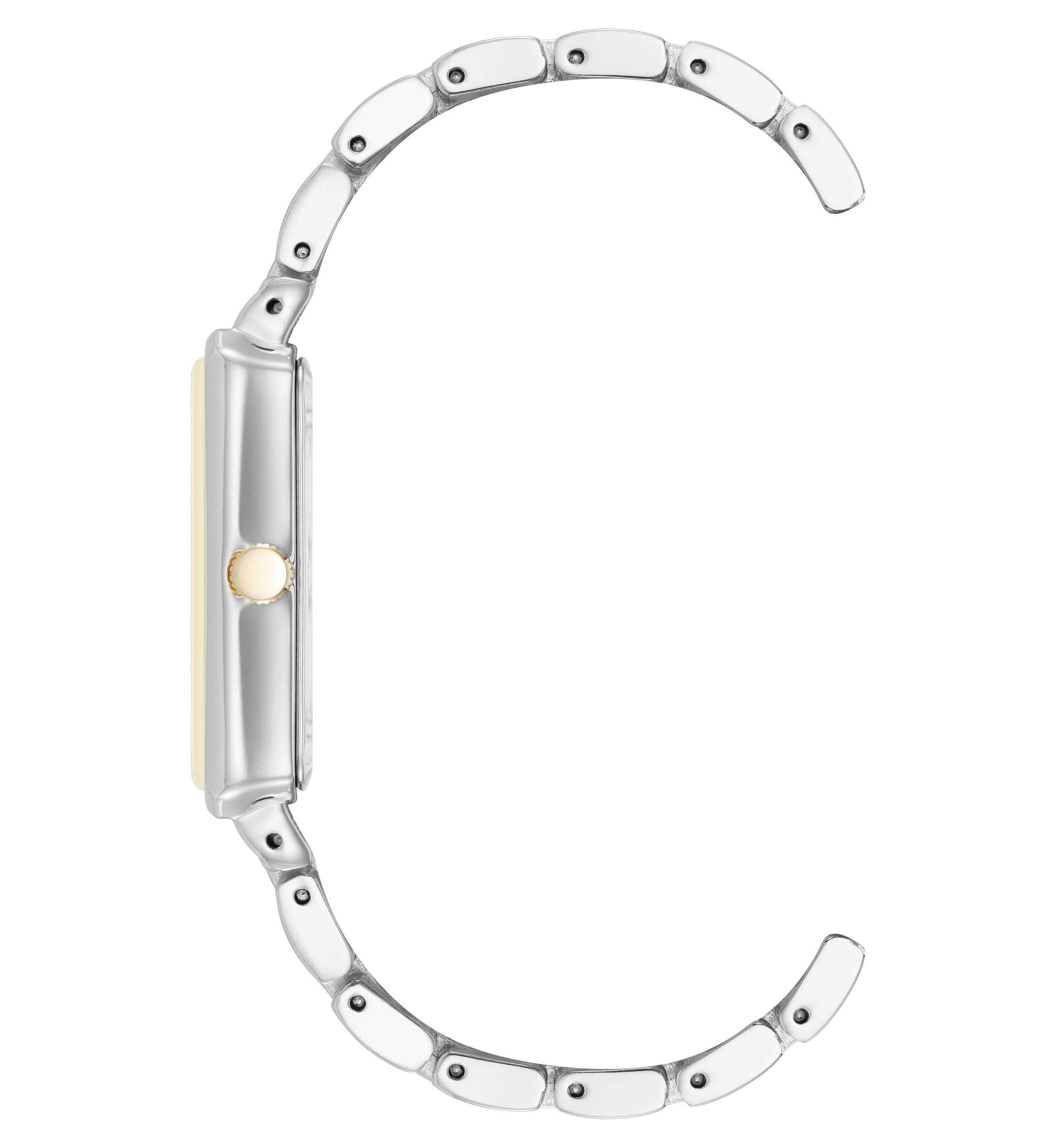 Anne Klein Womens Quartz Rectangular Estate Two-Tone Metal Alloy Watch, 25mm