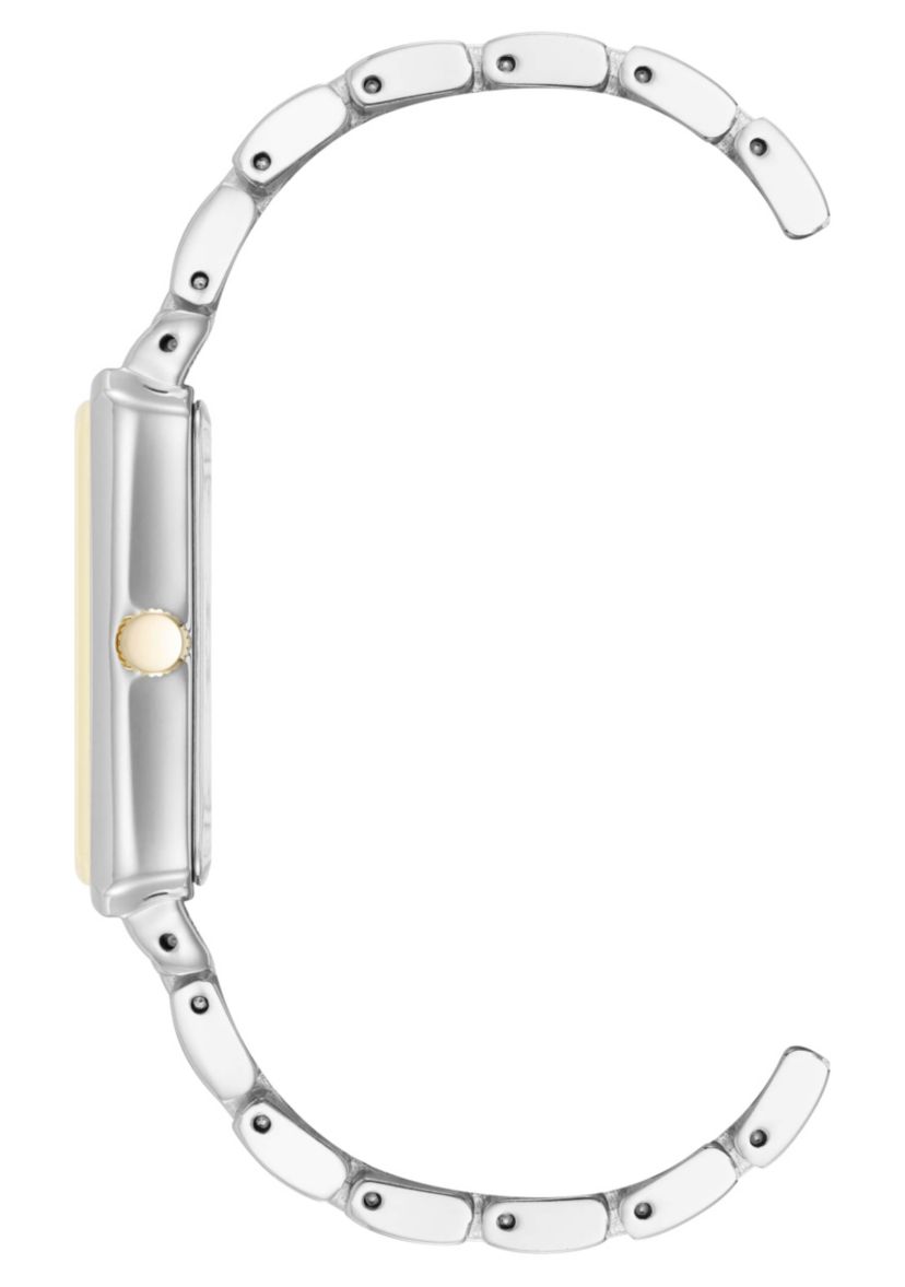 Anne Klein Womens Quartz Rectangular Estate Two-Tone Metal Alloy Watch, 25mm