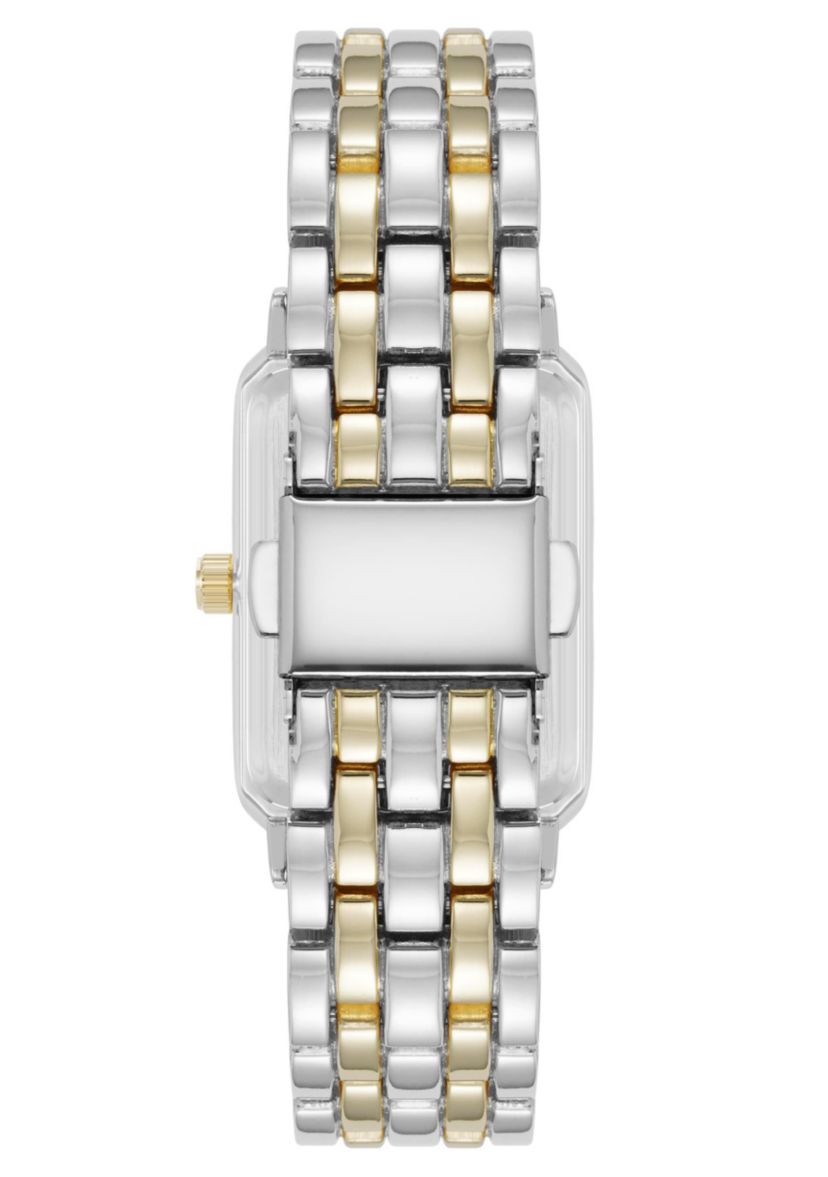 Anne Klein Womens Quartz Rectangular Estate Two-Tone Metal Alloy Watch, 25mm