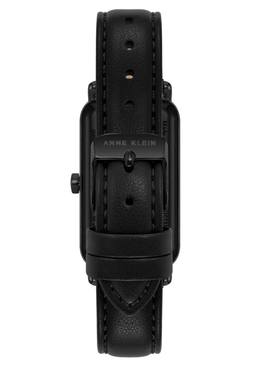 Anne Klein Womens Connect It Illume Smartwatch with Black Leather and White Silicone Bands