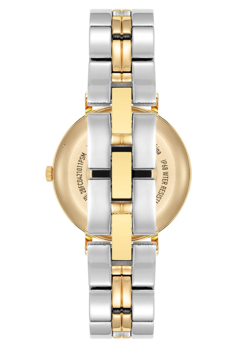Anne Klein Womens Connect It Prism Smartwatch with Two-Tone Metal Alloy and Black Silicone Bands
