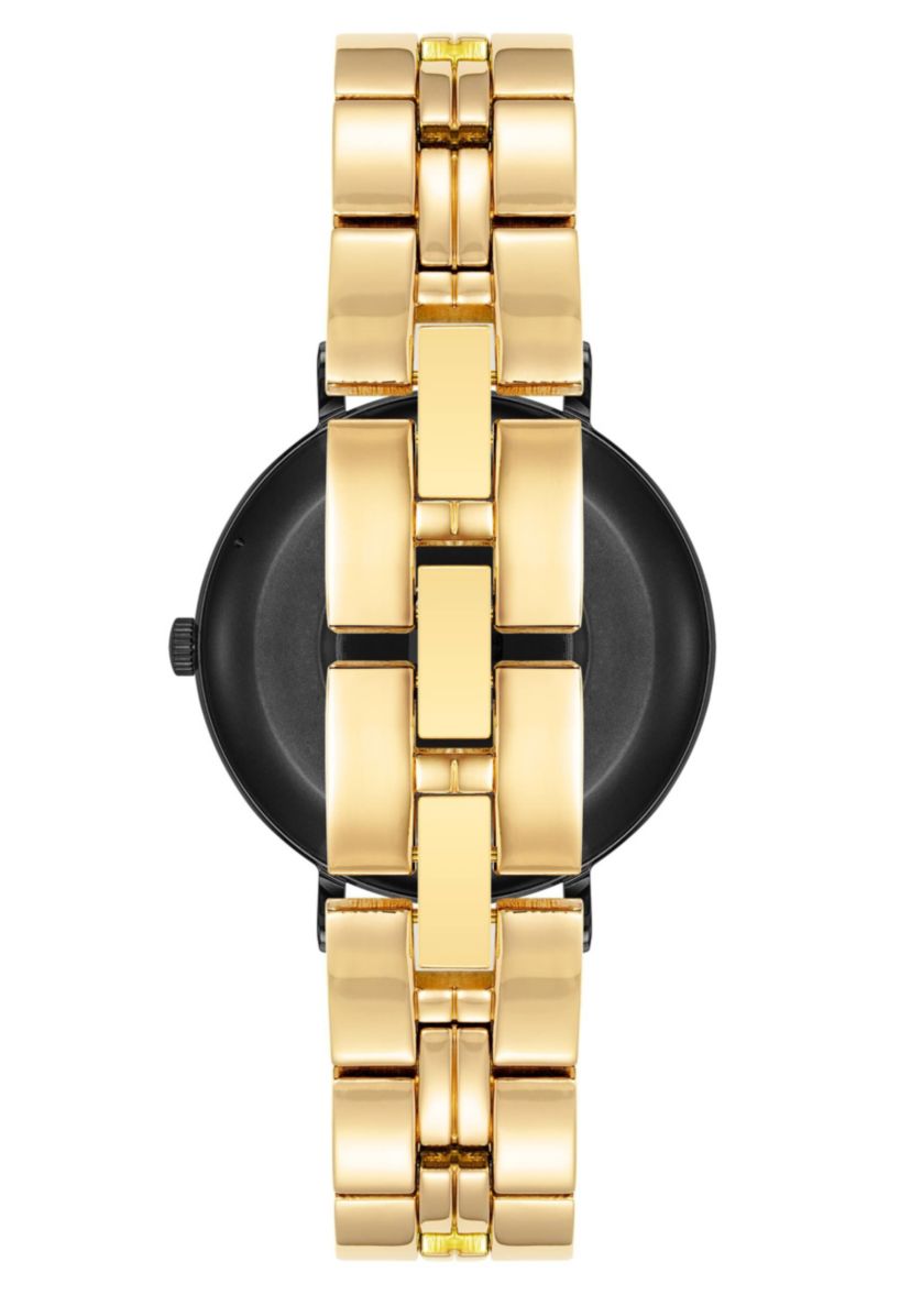 Anne Klein Womens Connect It Prism Smartwatch with Gold-Tone Metal Alloy and White Silicone Bands