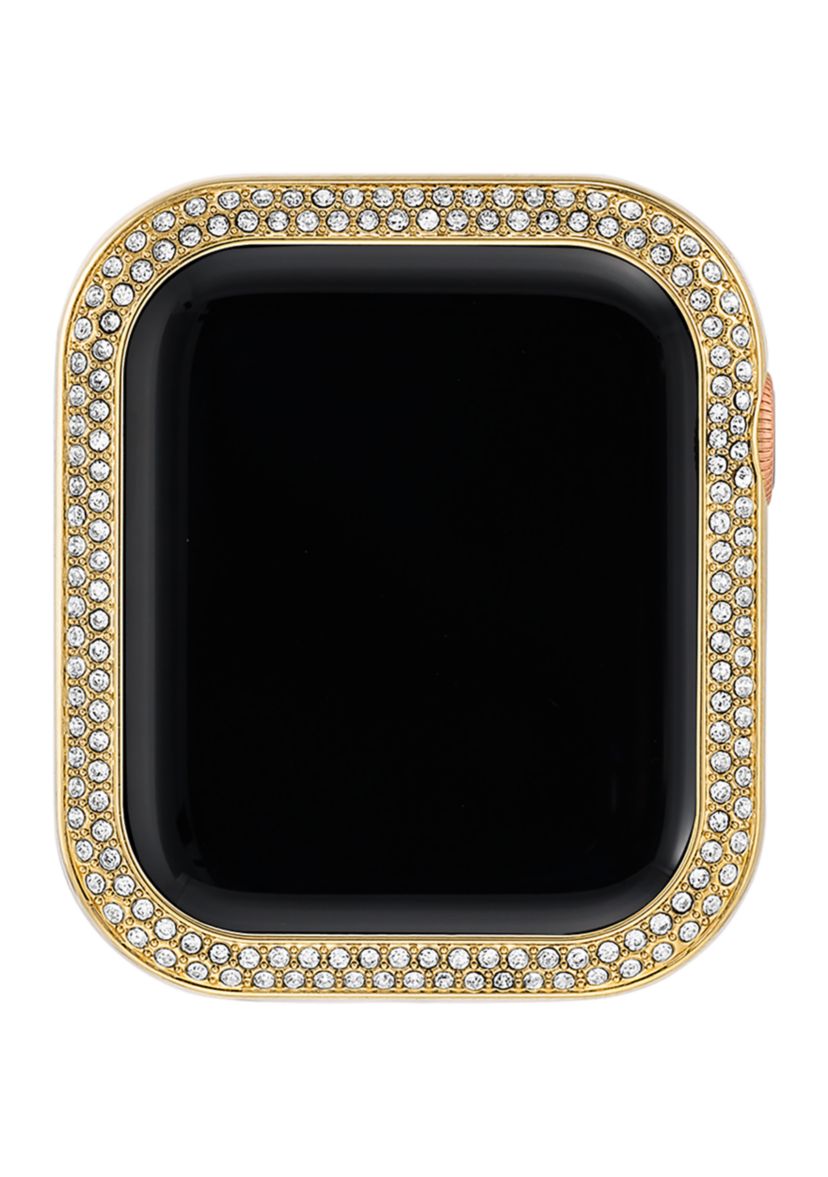 Gold Tone Mixed Metal Bumper with Crystal Accents for 44 Millimeter Apple Watch®