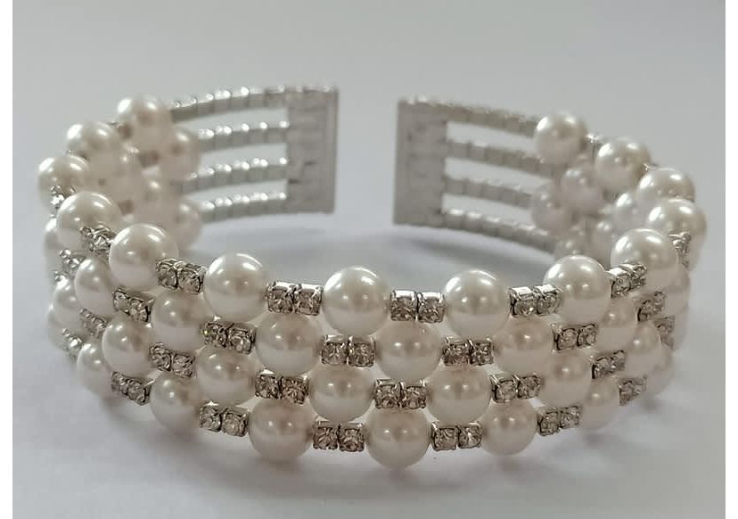 LINEAR FASHION PEARL DROP EARRINGS