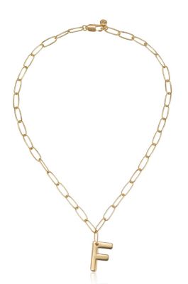 Ettika Paperclip Link Initial Necklace, Gold