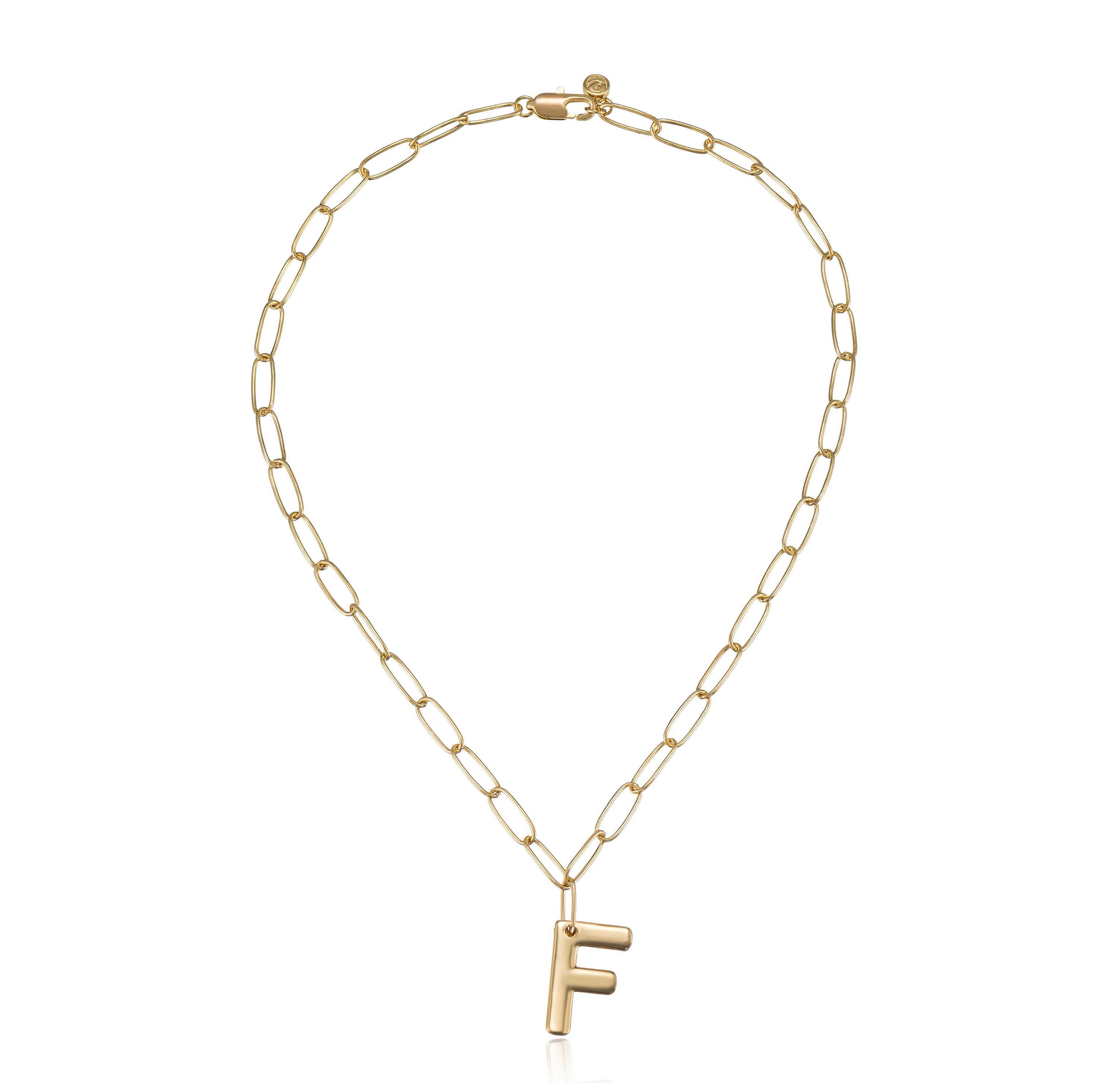 Ettika Paperclip Link Initial Necklace