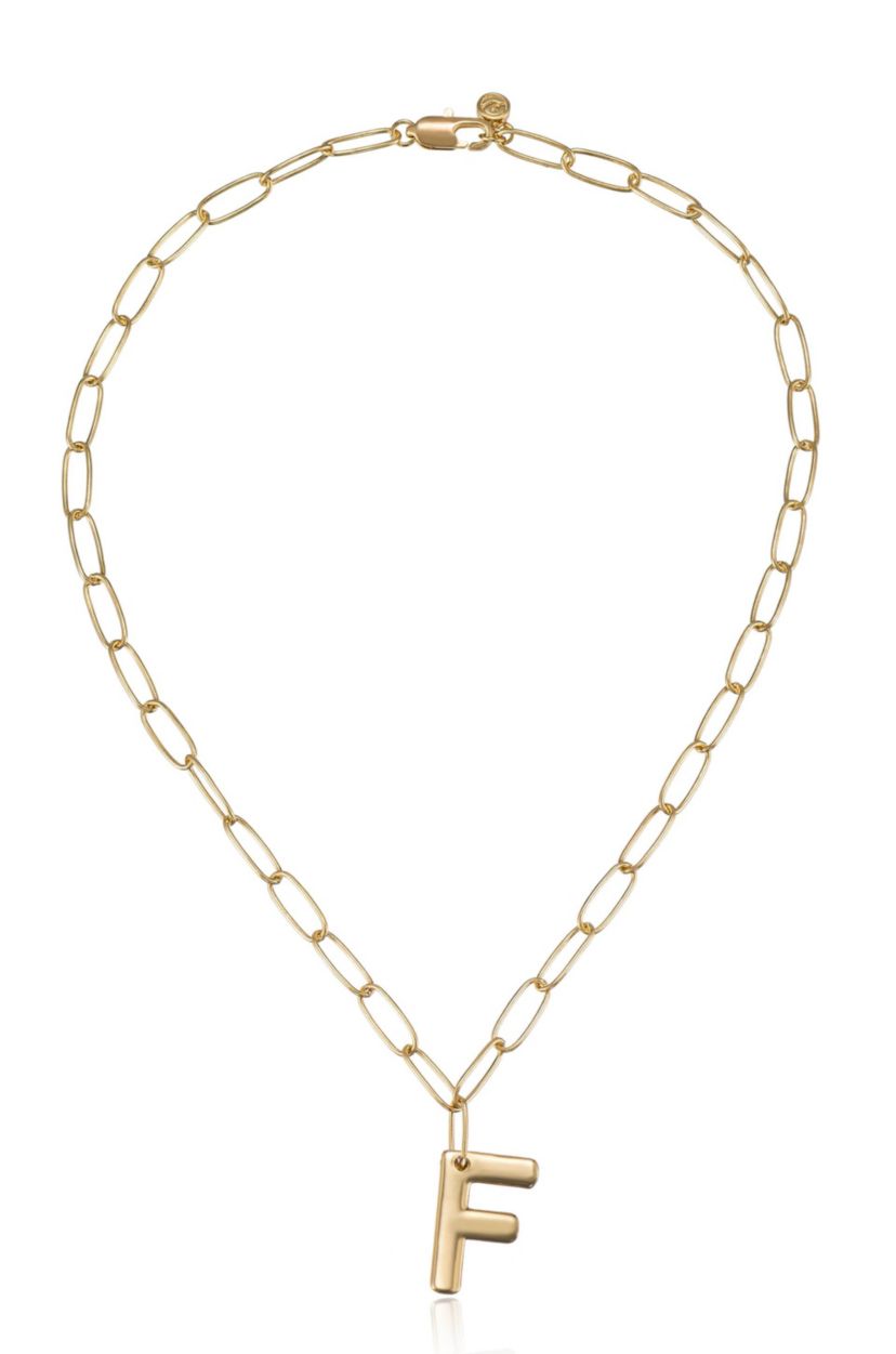 Ettika Paperclip Link Initial Necklace