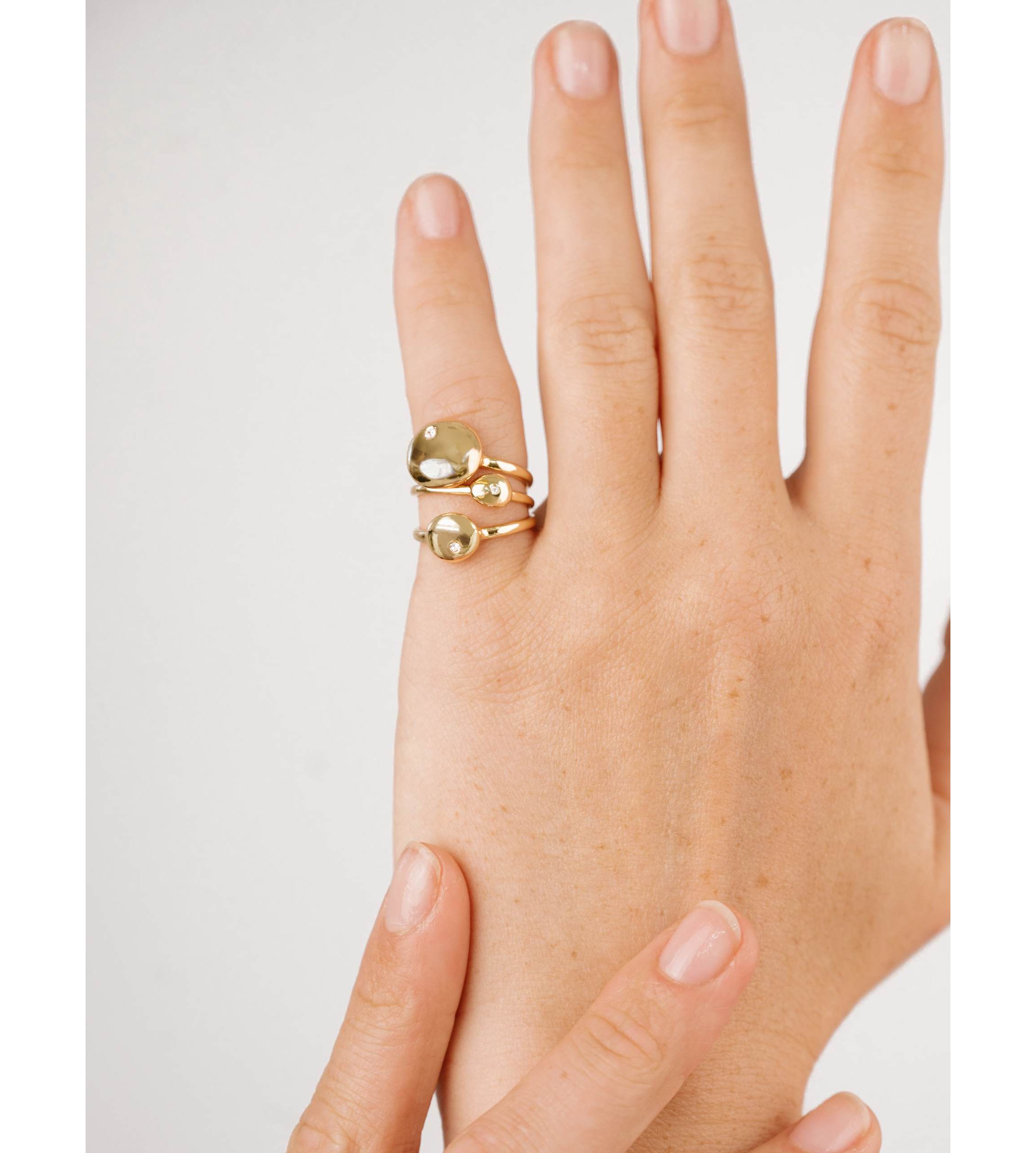 Ettika Polished Pebble Ring Set