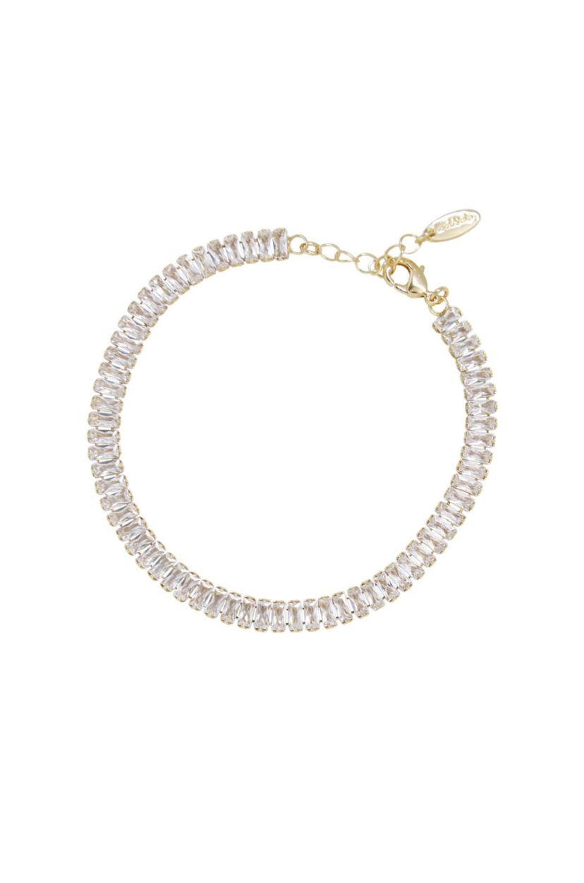 Ettika Rhinestone Baguette Anklet
