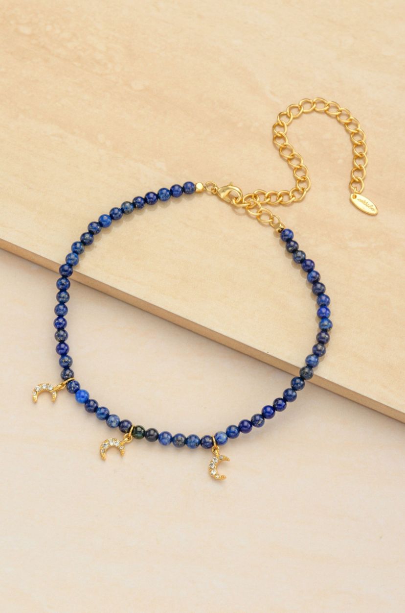 Cluster Must Have Choker in Lapis and Gold