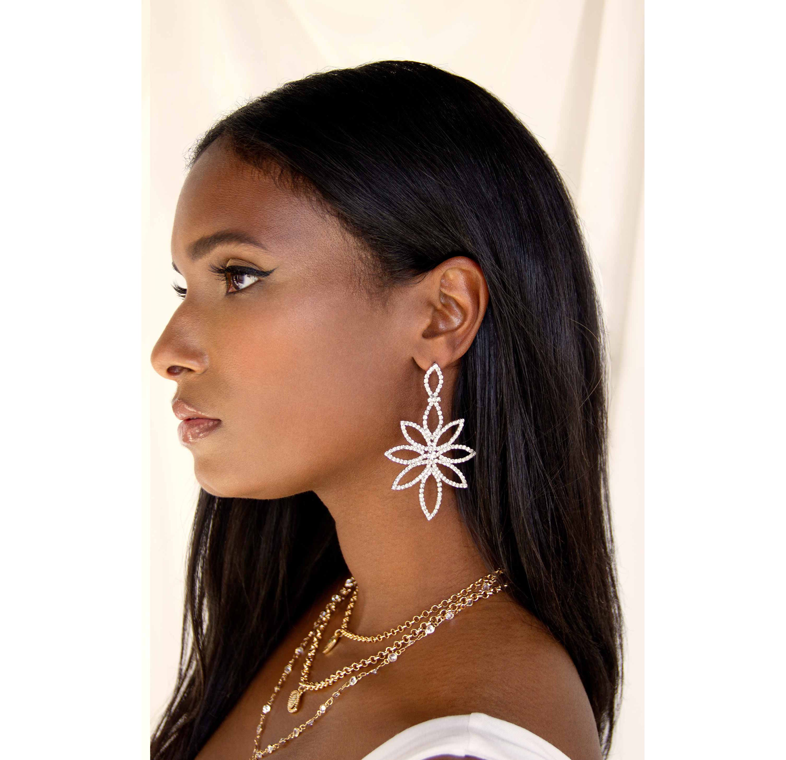 Ettika Crystal Bouquet Earrings