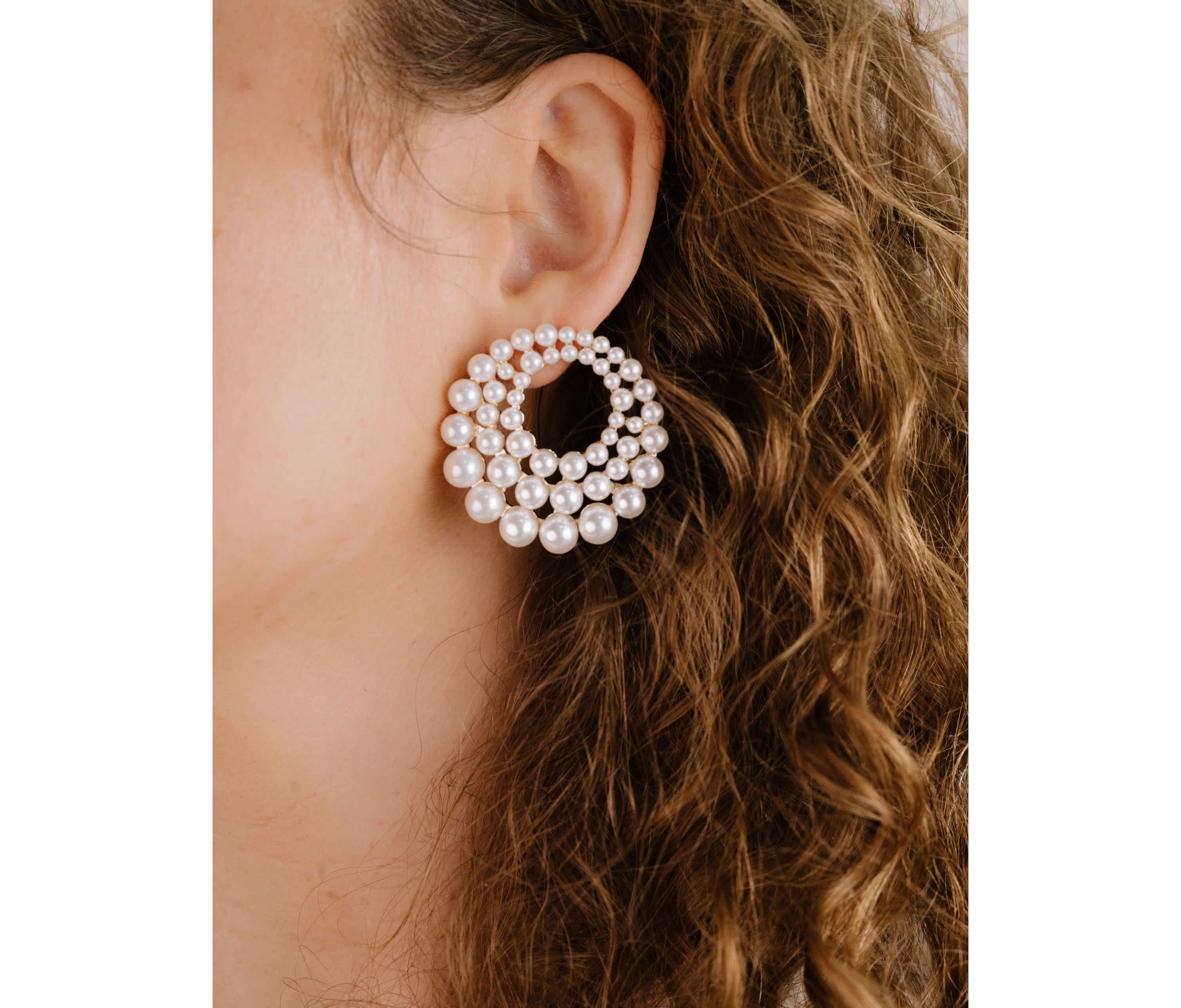 Ettika Blushing Pearl Earrings