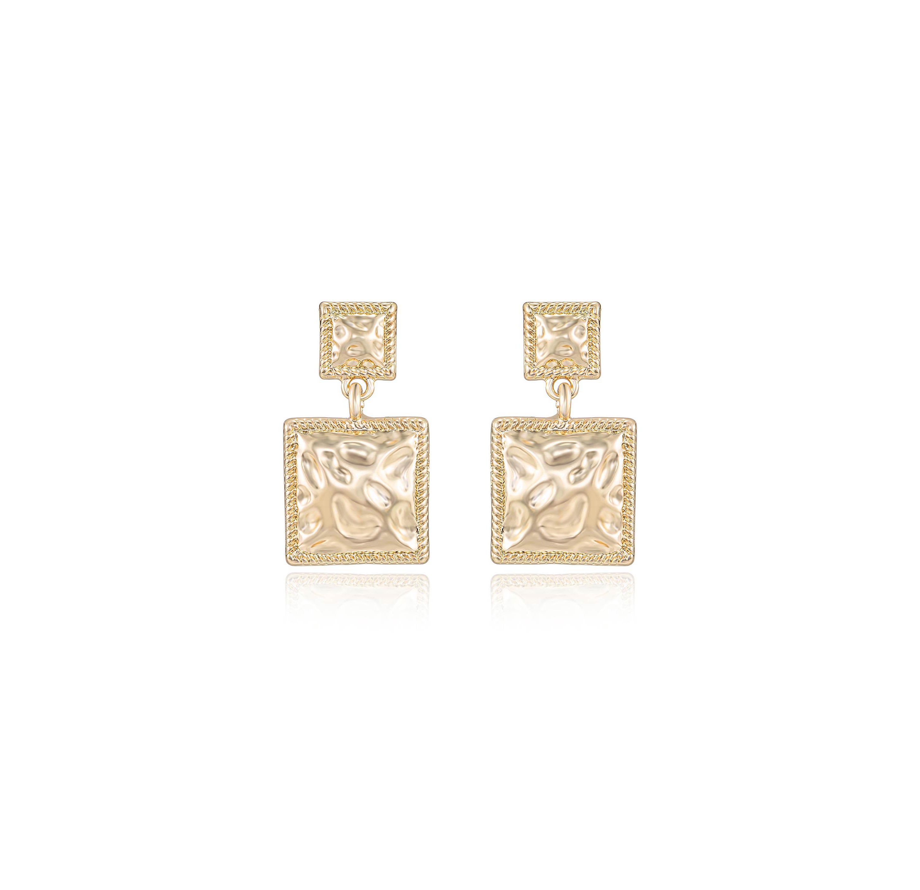 Ettika Repeated Square Earrings