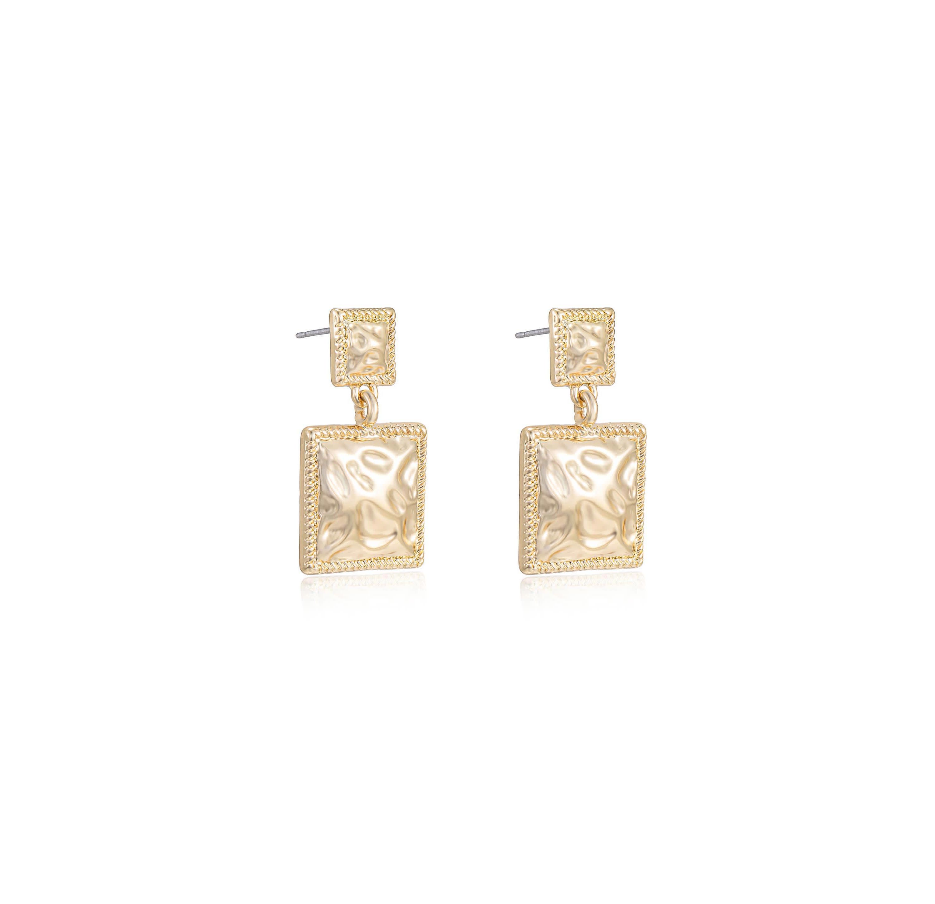 Ettika Repeated Square Earrings