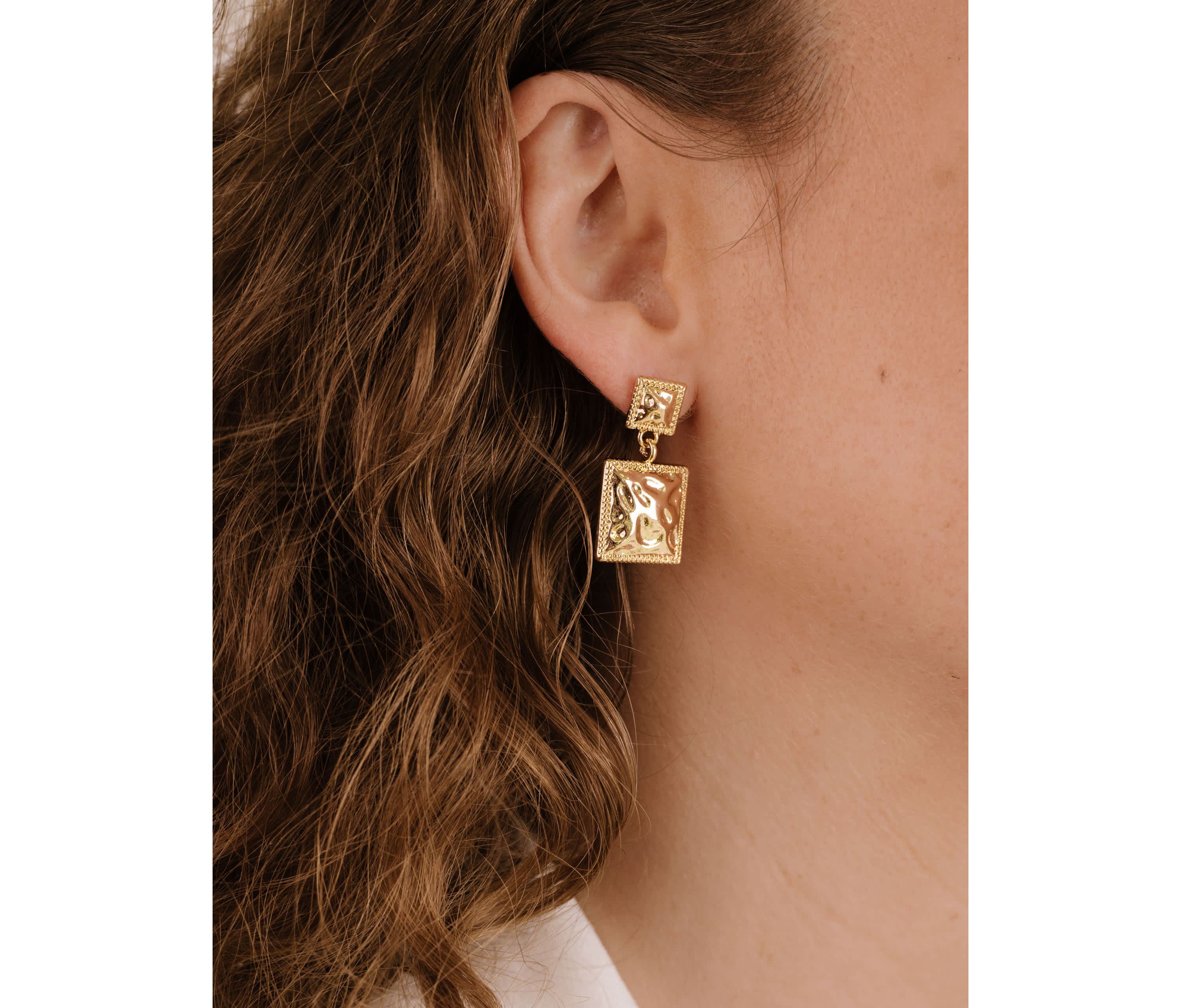 Ettika Repeated Square Earrings