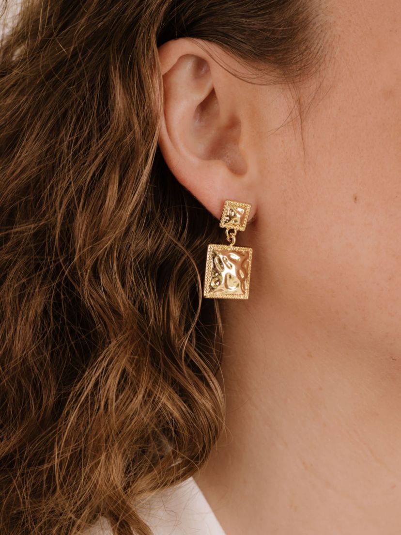 Ettika Repeated Square Earrings