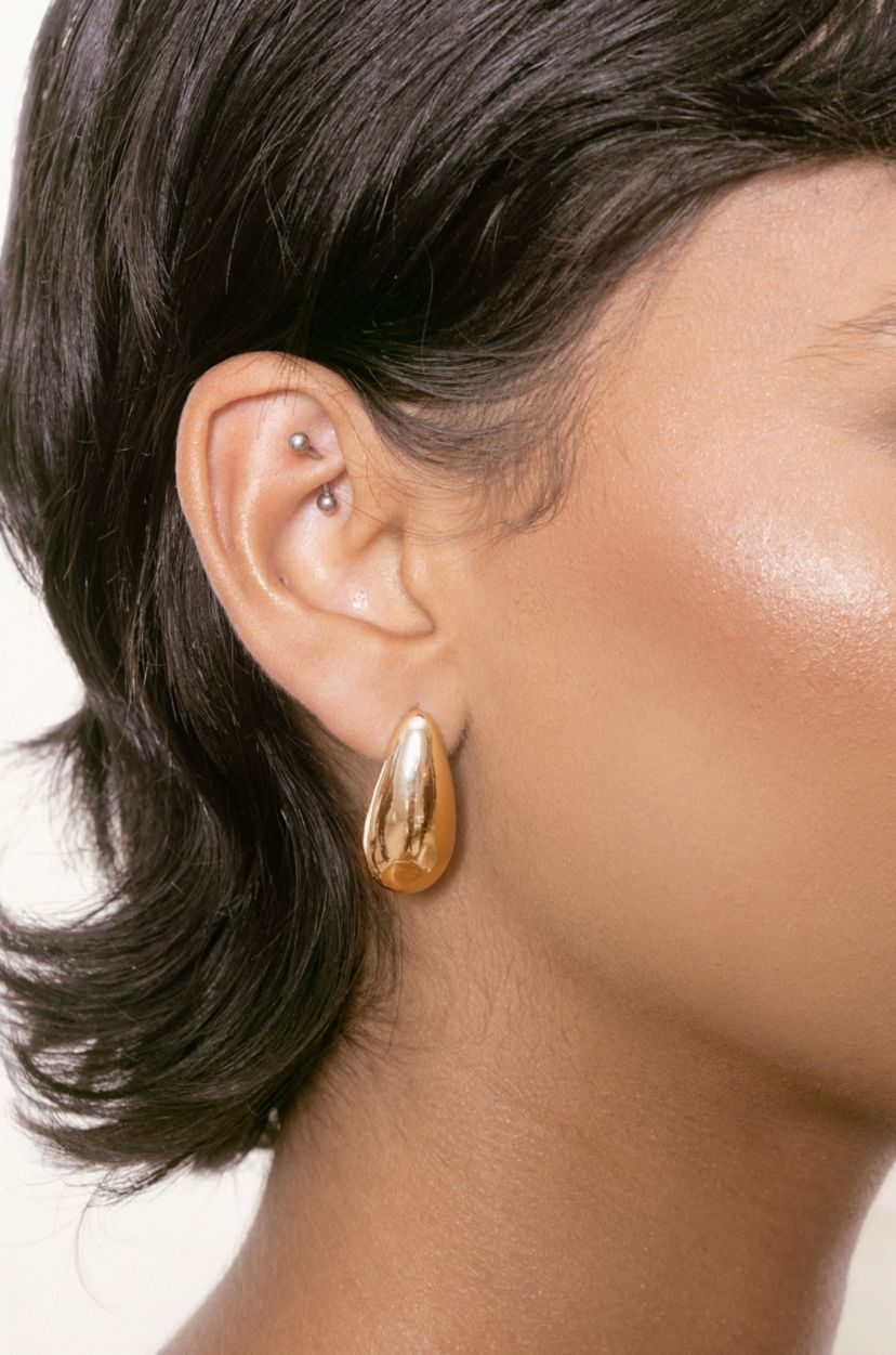 Ettika Golden Teardrop Earrings
