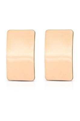 Ettika Rectangle Metal Stud Earrings, Gold