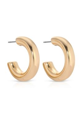 Ettika Small Thick Hoops, Gold