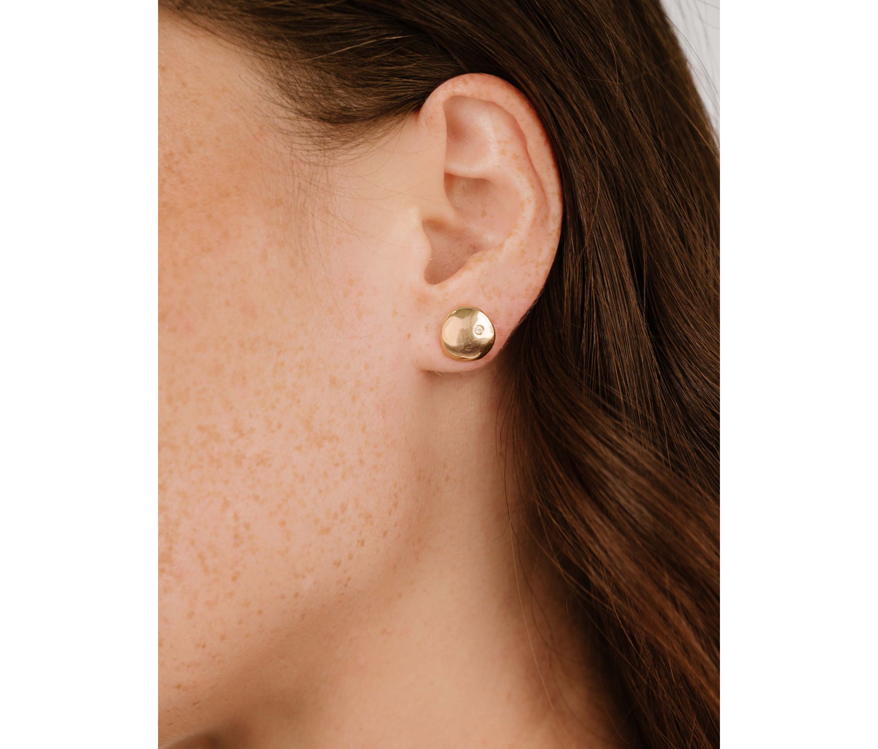 Ettika Pebble Single Stud Earrings