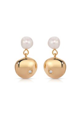 Ettika Pebble and Pearl Earrings