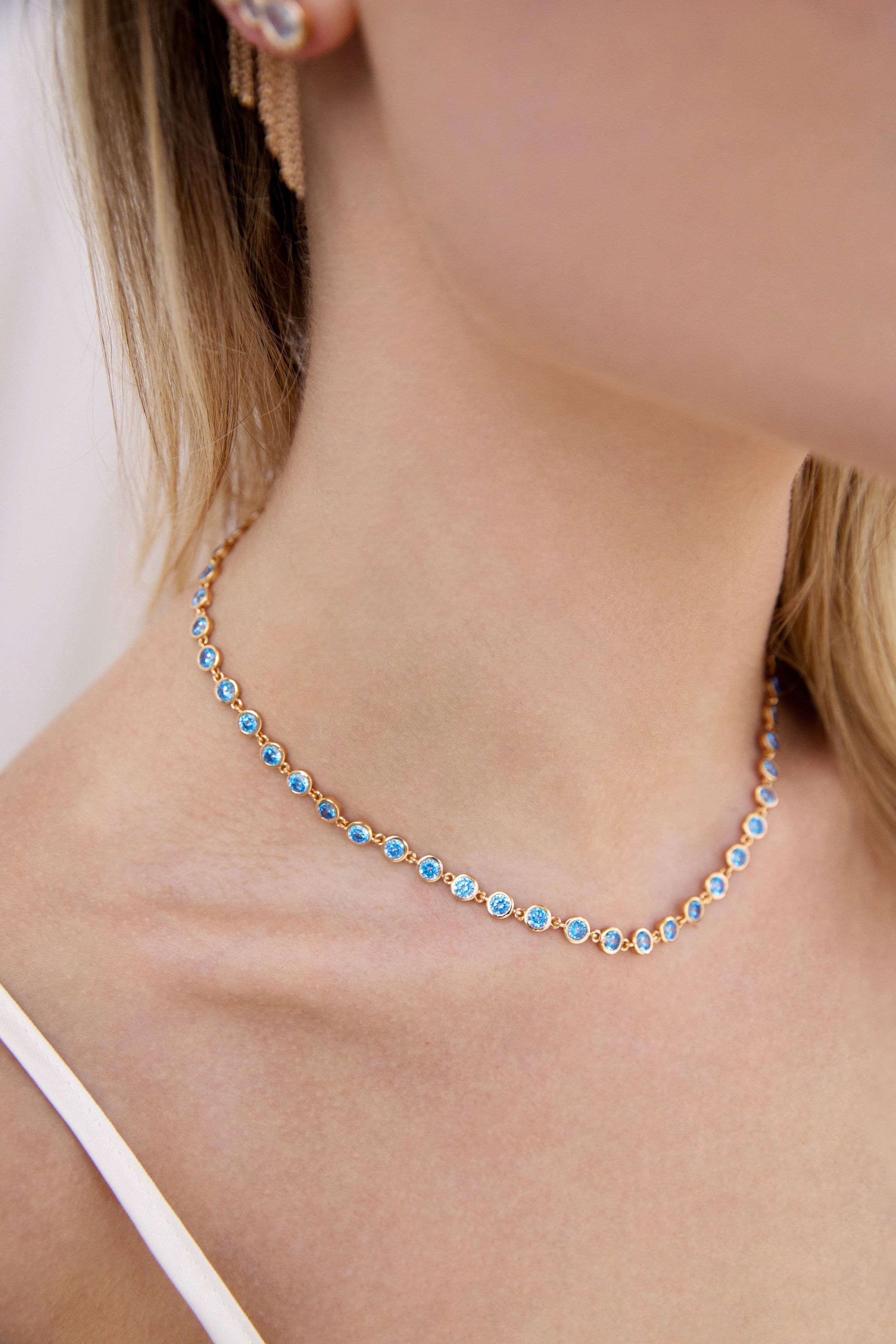 Ettika Crystal Disc Necklace
