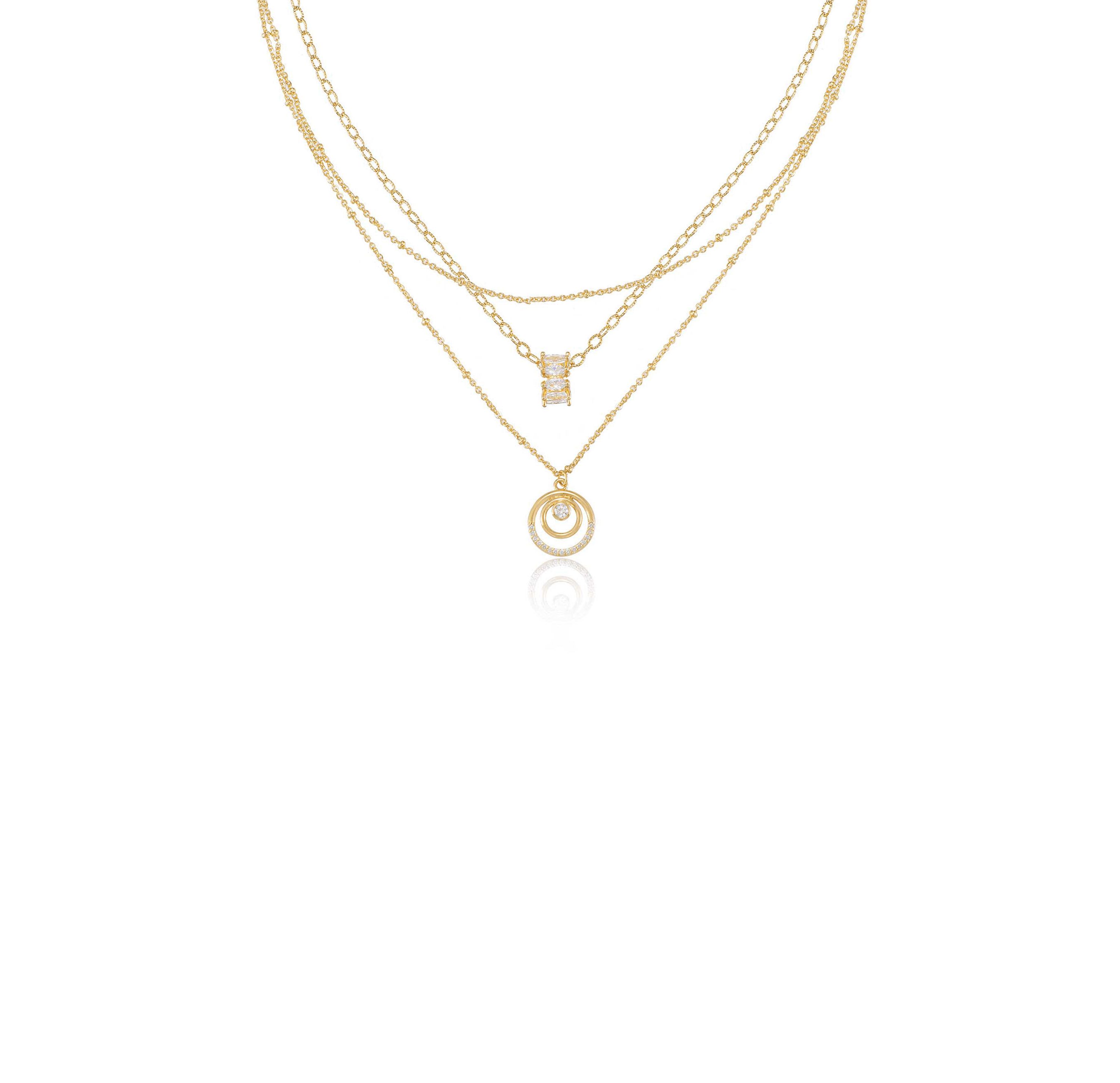 Ettika Circles of Crystal Necklace Set