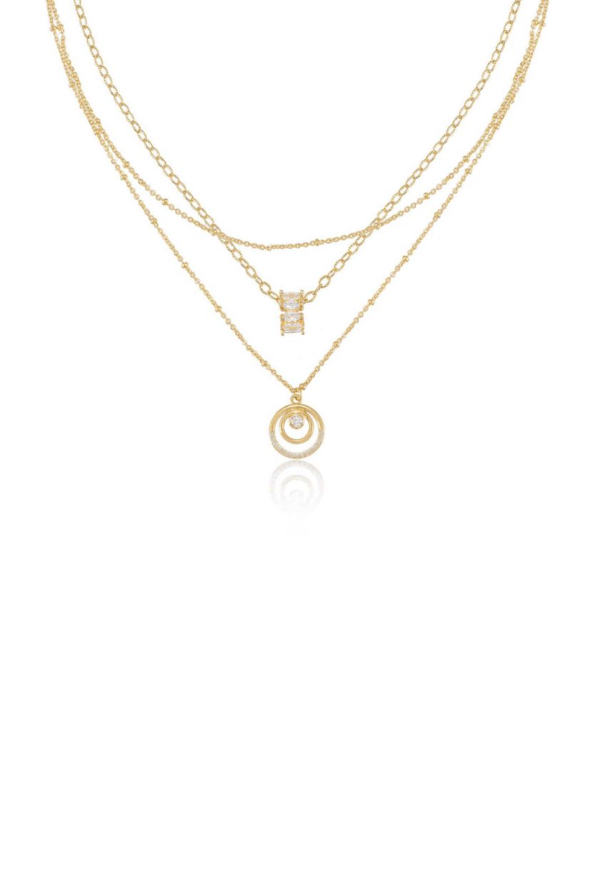 Ettika Circles of Crystal Necklace Set
