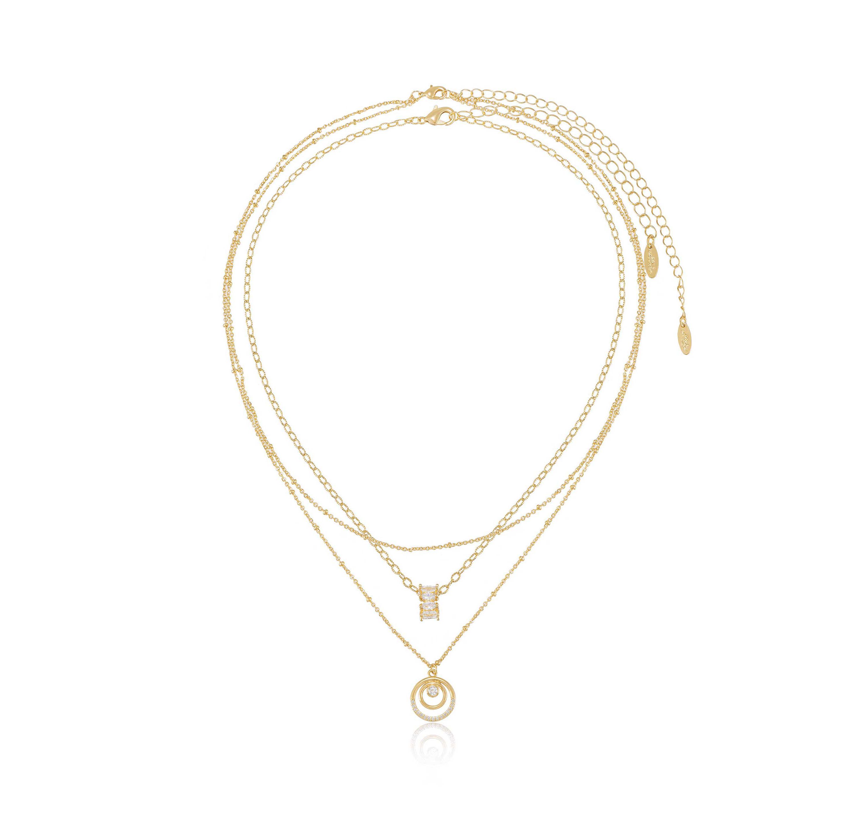 Ettika Circles of Crystal Necklace Set