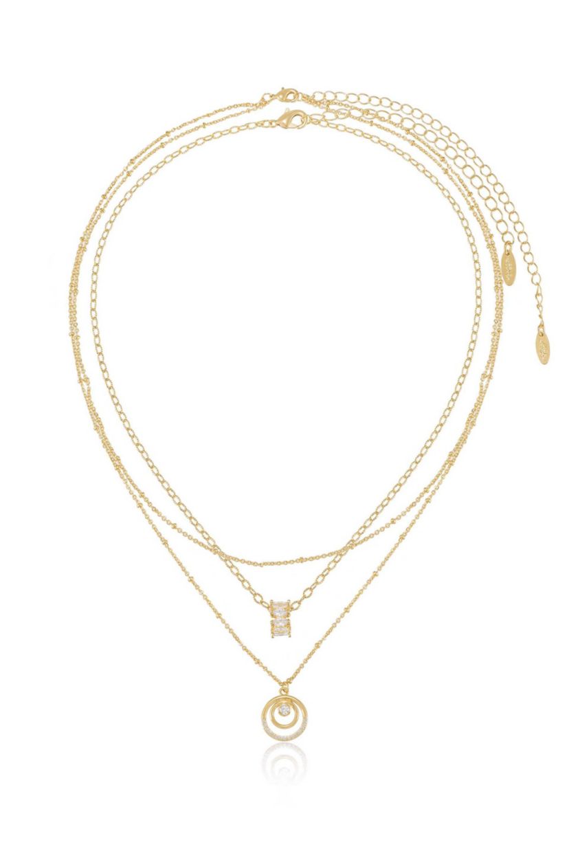 Ettika Circles of Crystal Necklace Set