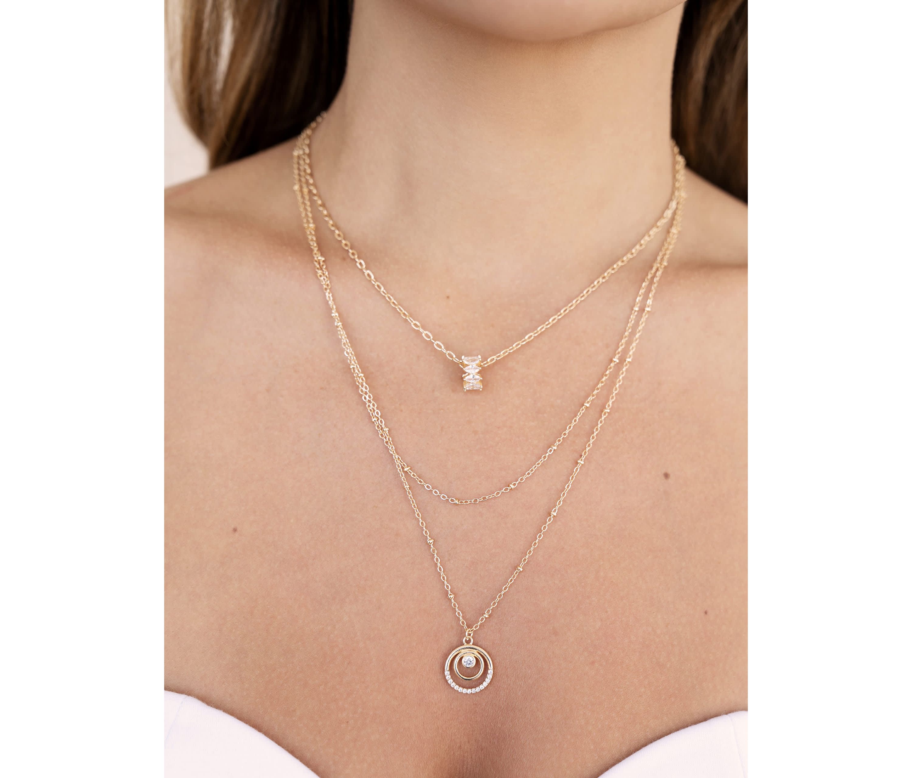 Ettika Circles of Crystal Necklace Set