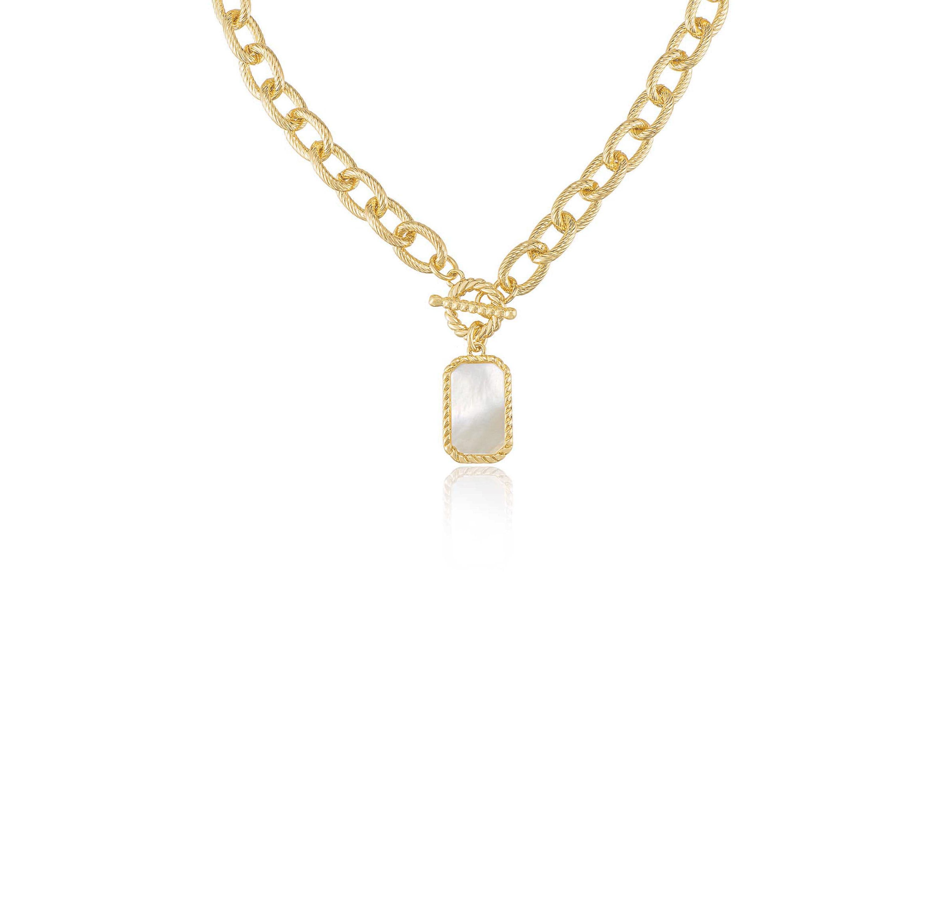 Ettika Mother of Pearl Pendant Necklace