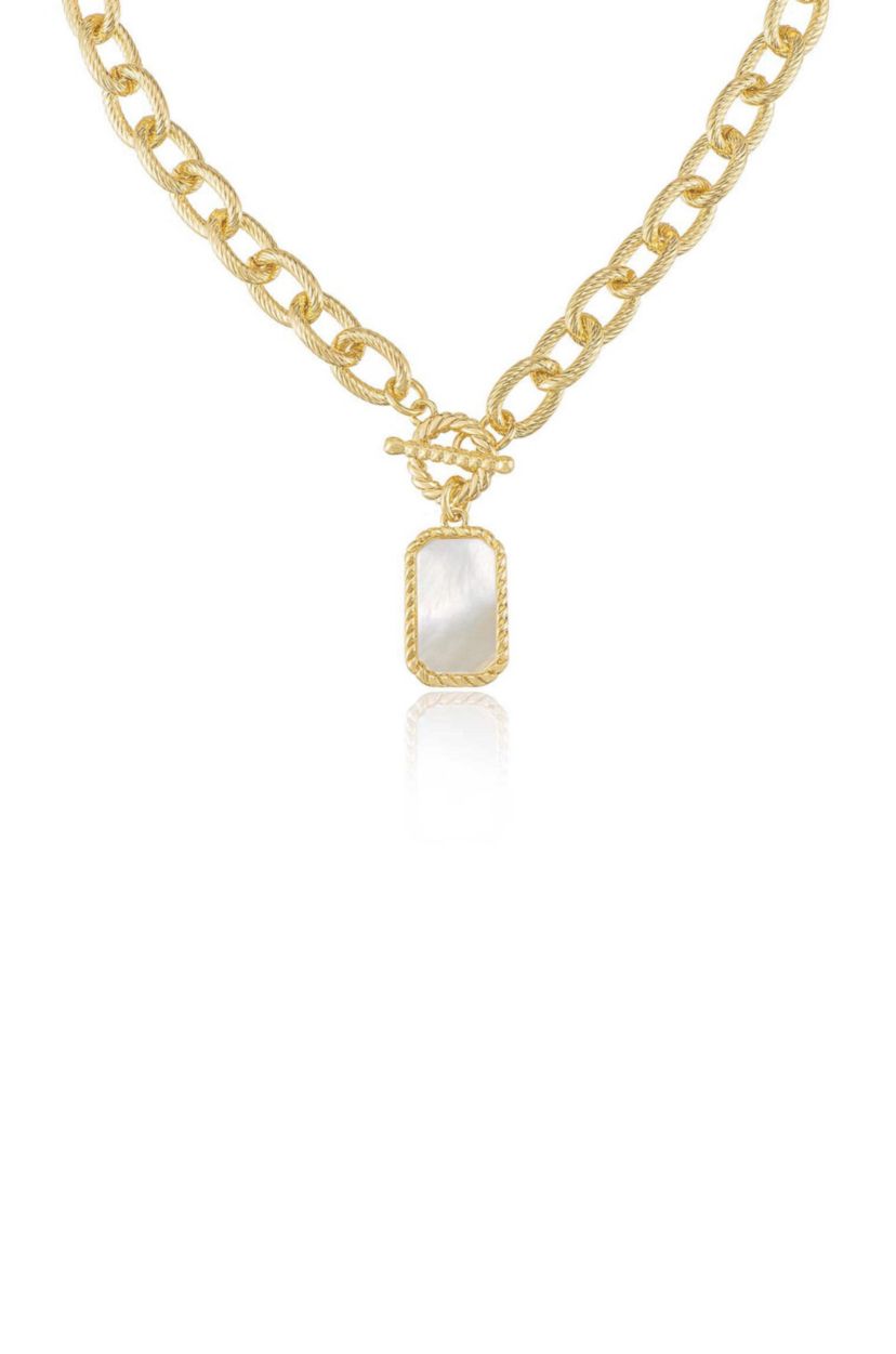 Ettika Mother of Pearl Pendant Necklace