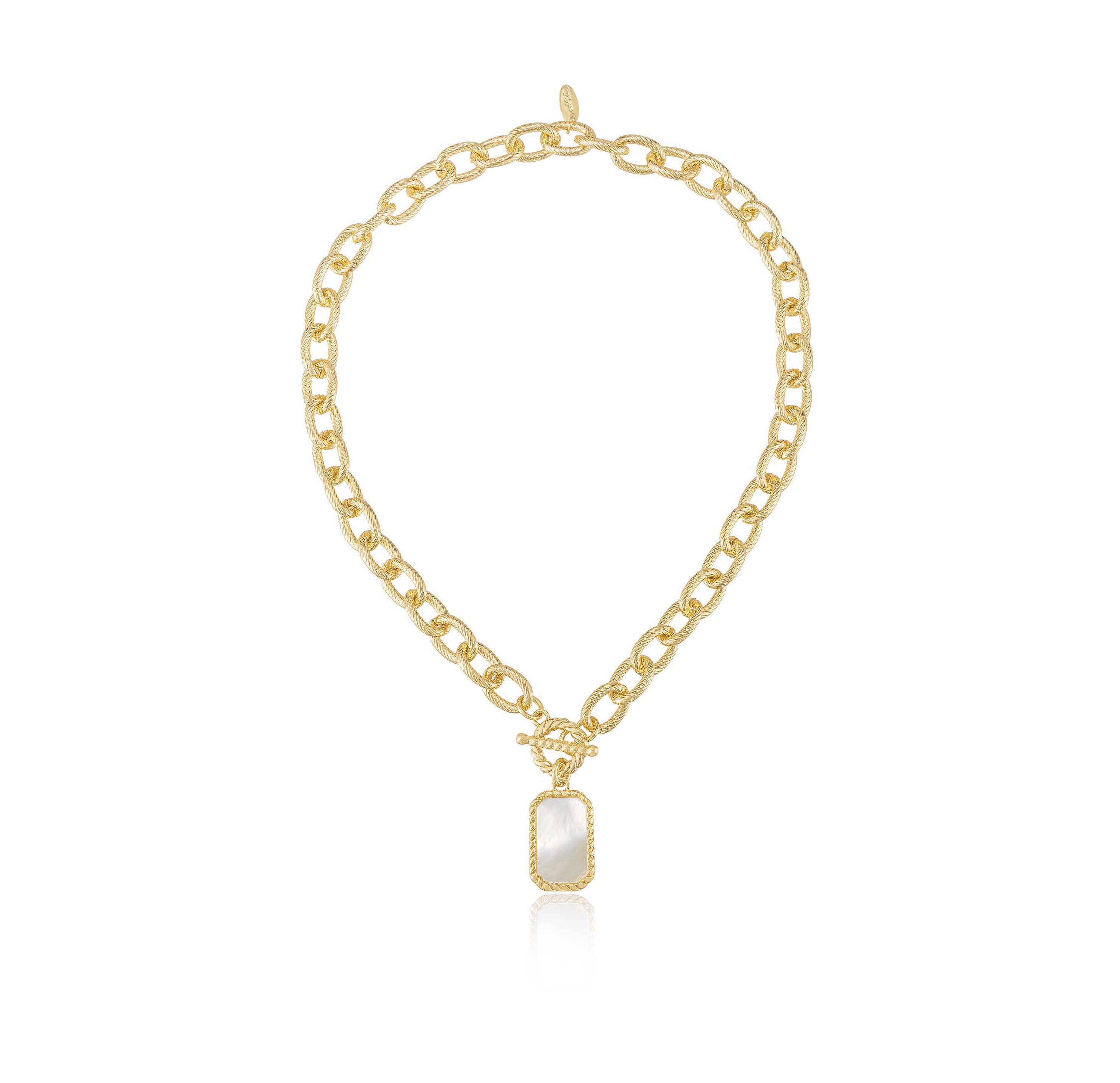 Ettika Mother of Pearl Pendant Necklace