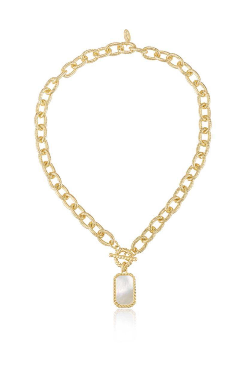 Ettika Mother of Pearl Pendant Necklace