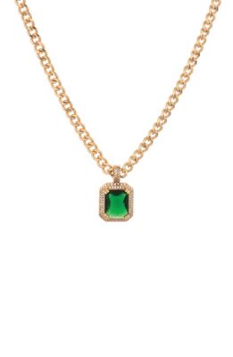 Ettika Emerald Pendant Link Necklace