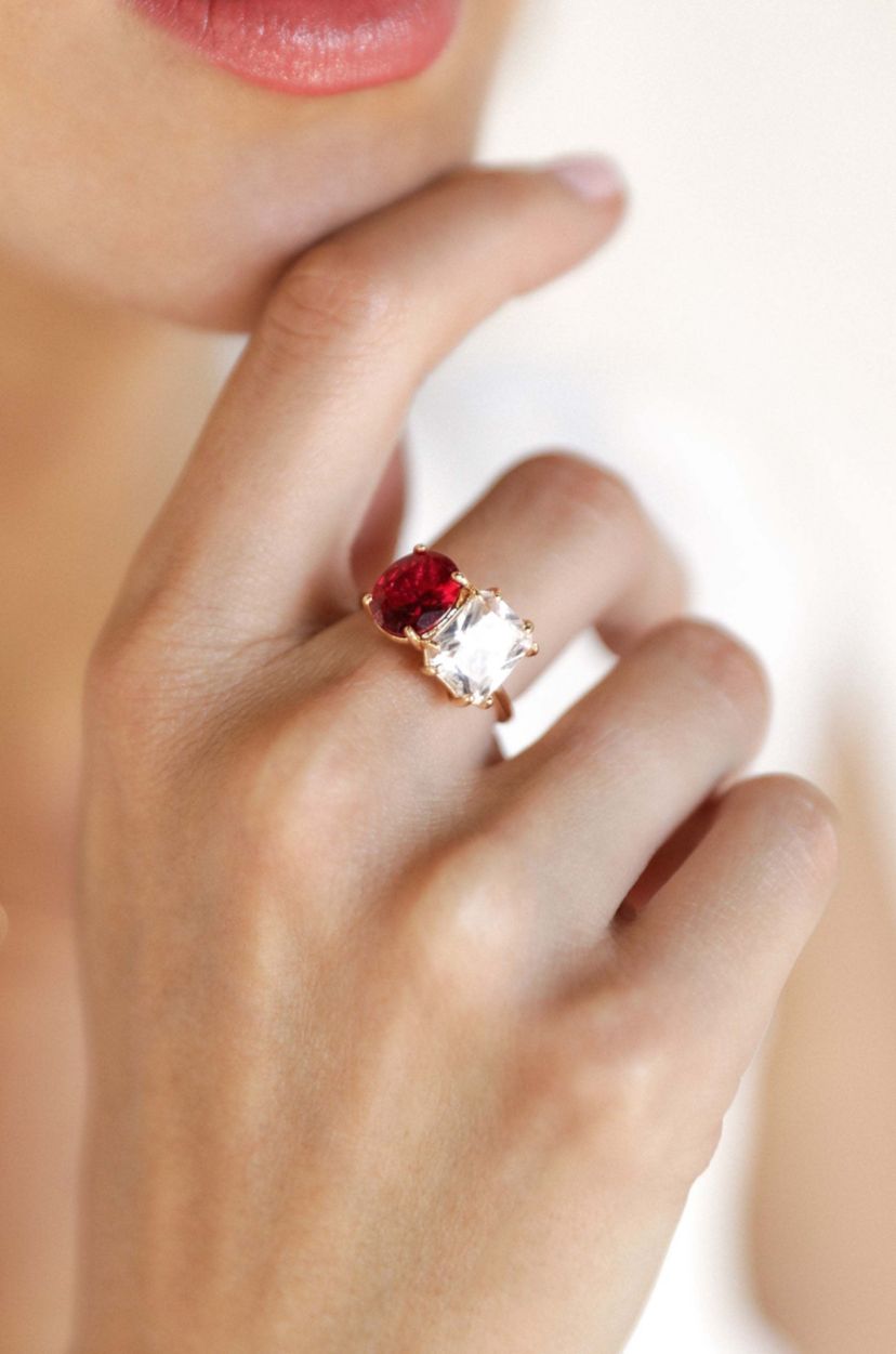 Ettika Toi Et Moi Unity Crystal Ring