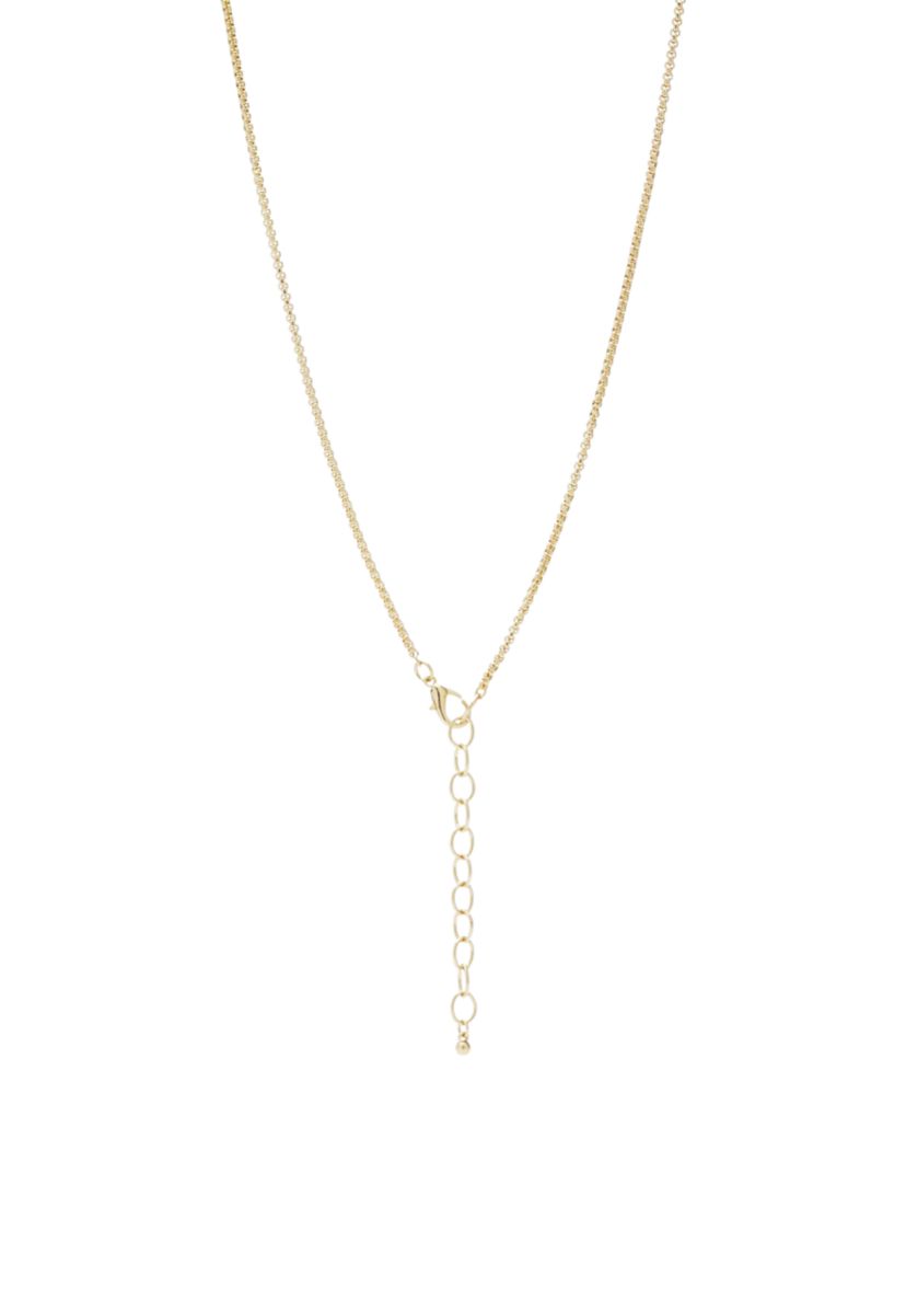 Gold Tone Animal Print Double Pendant Necklace