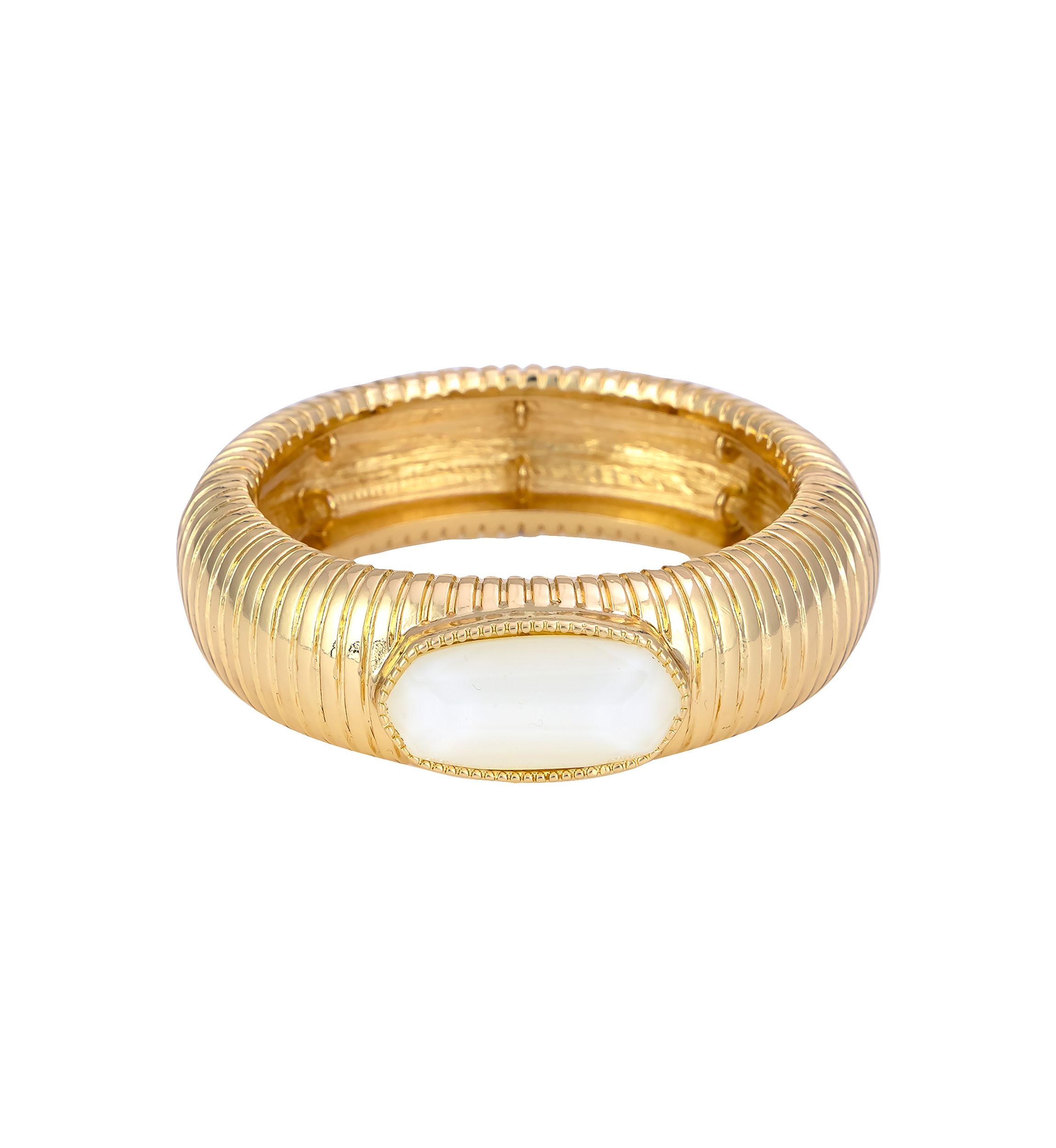 Hex Stone Cuff Bracelet