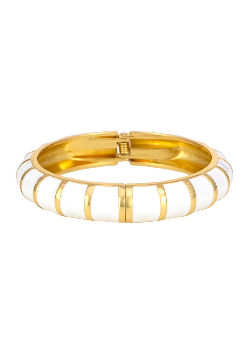 Gold Tone Enamel Bracelet