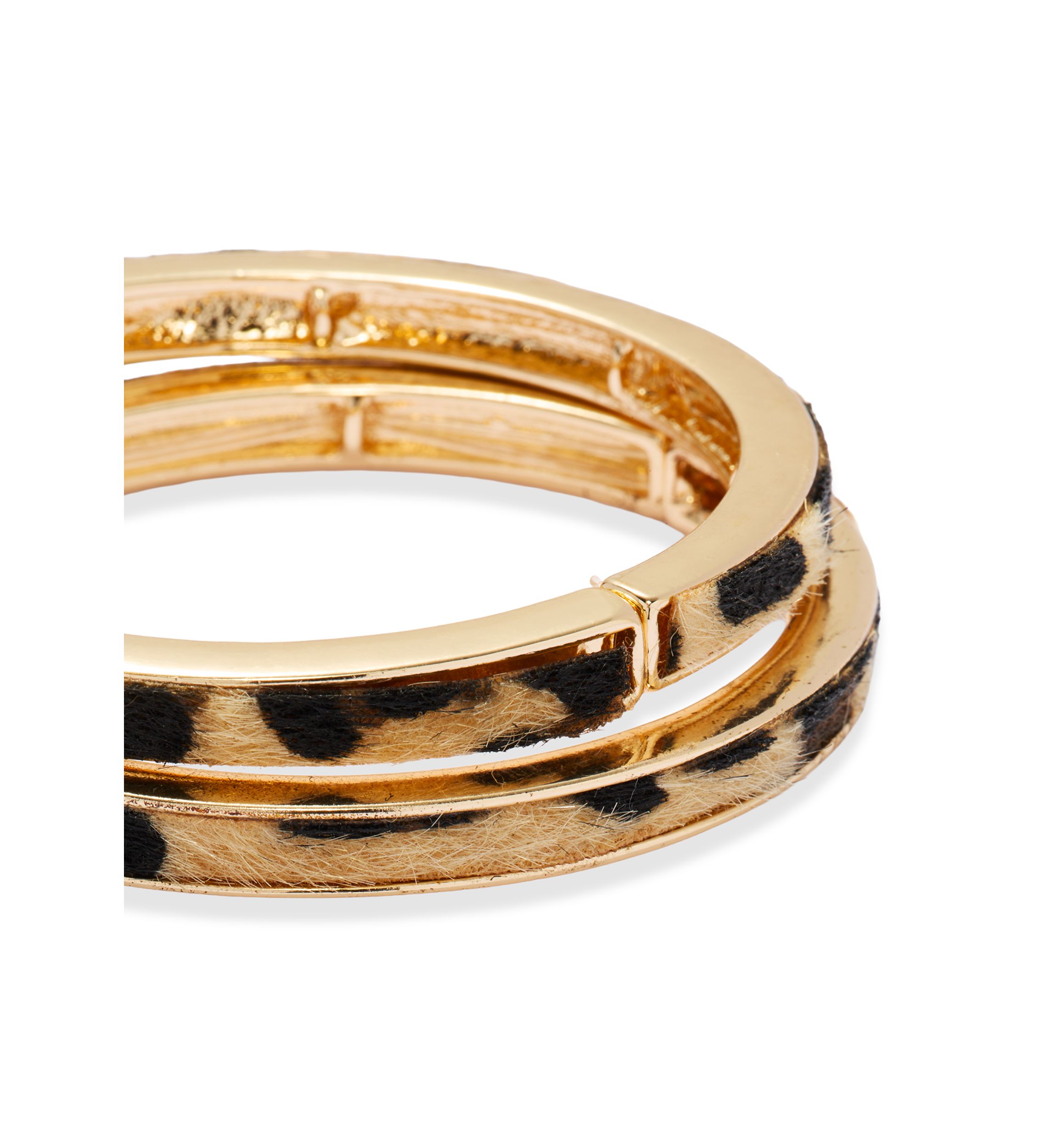 Leopard Printed Stretch Bangle Bracelet Set