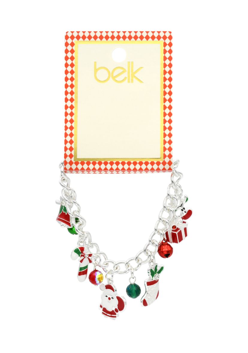 Santa Christmas Charm Bracelet